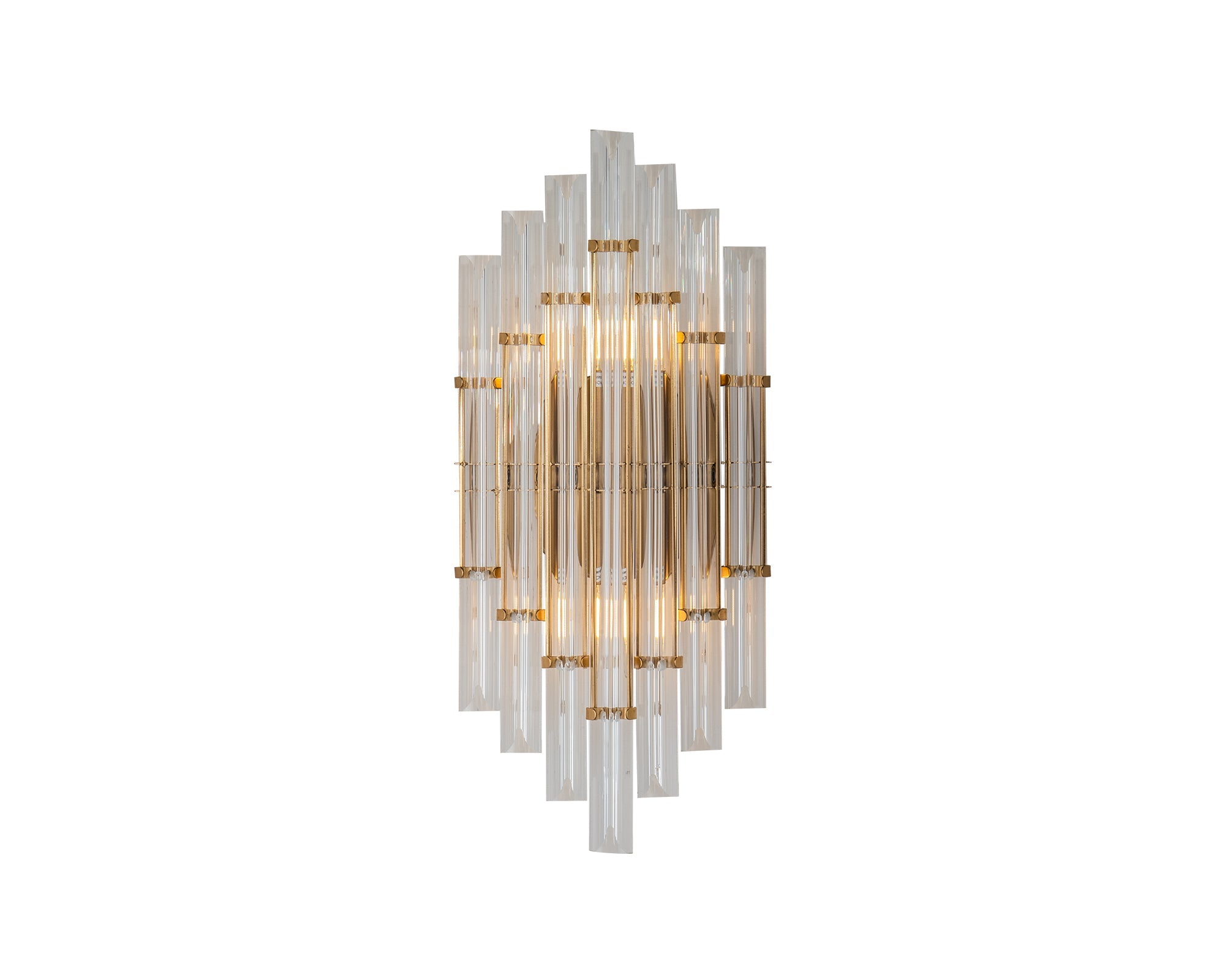 Drop Wall lamp - Brushed Brass and Clear Glass