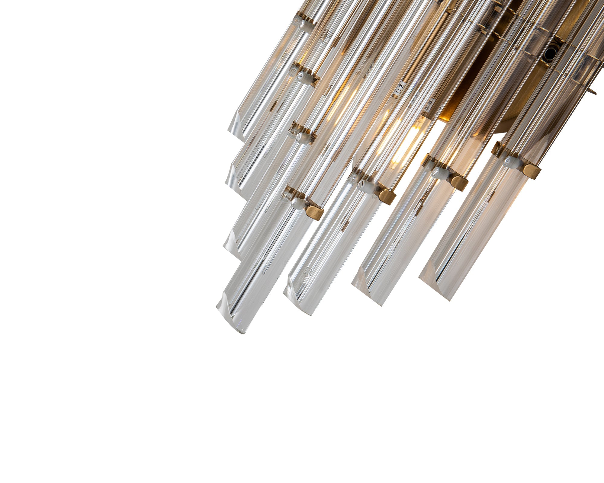 Drop Wall lamp - Brushed Brass and Clear Glass