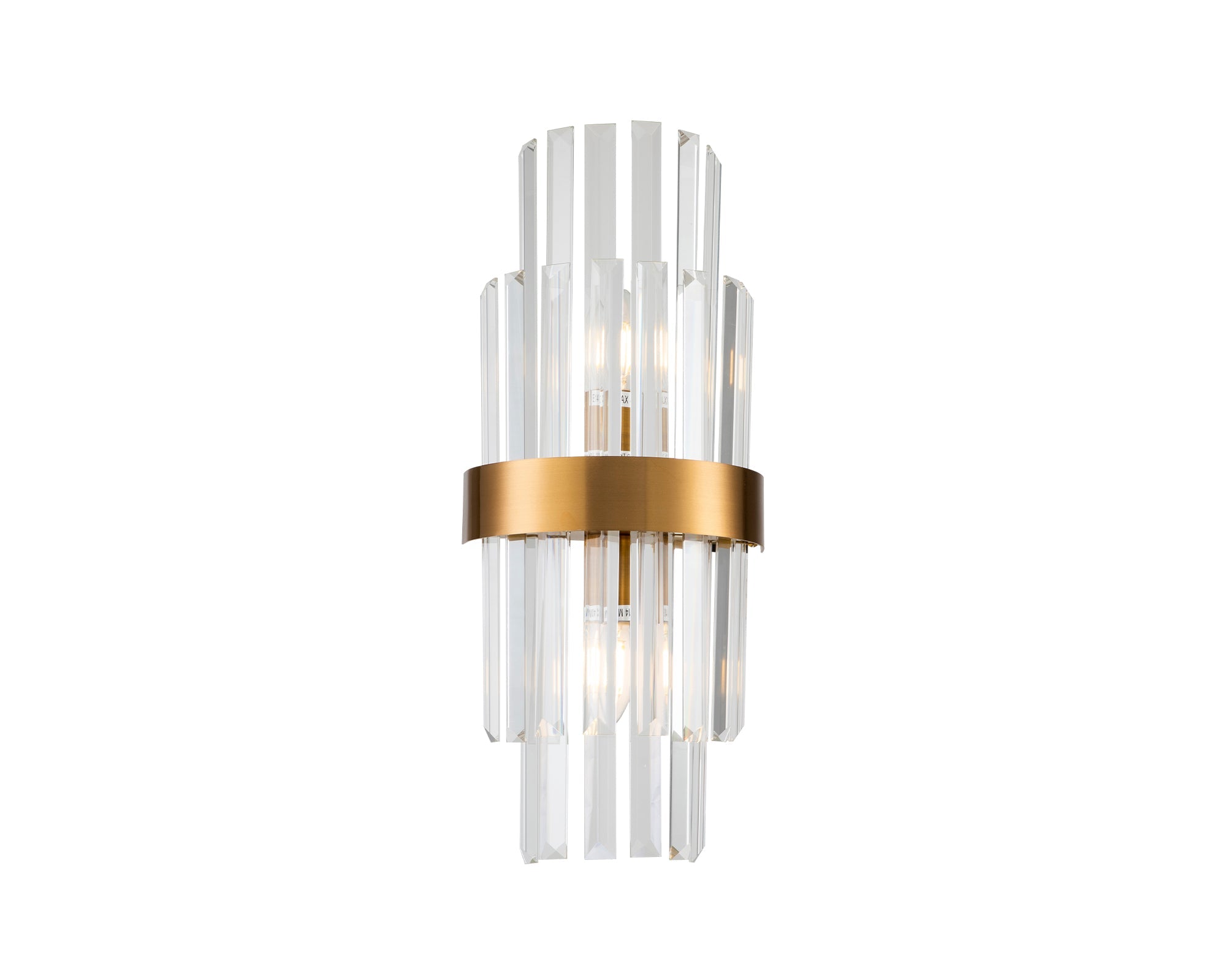 Regency Wall Lamp - Brushed brass and Clear glass
