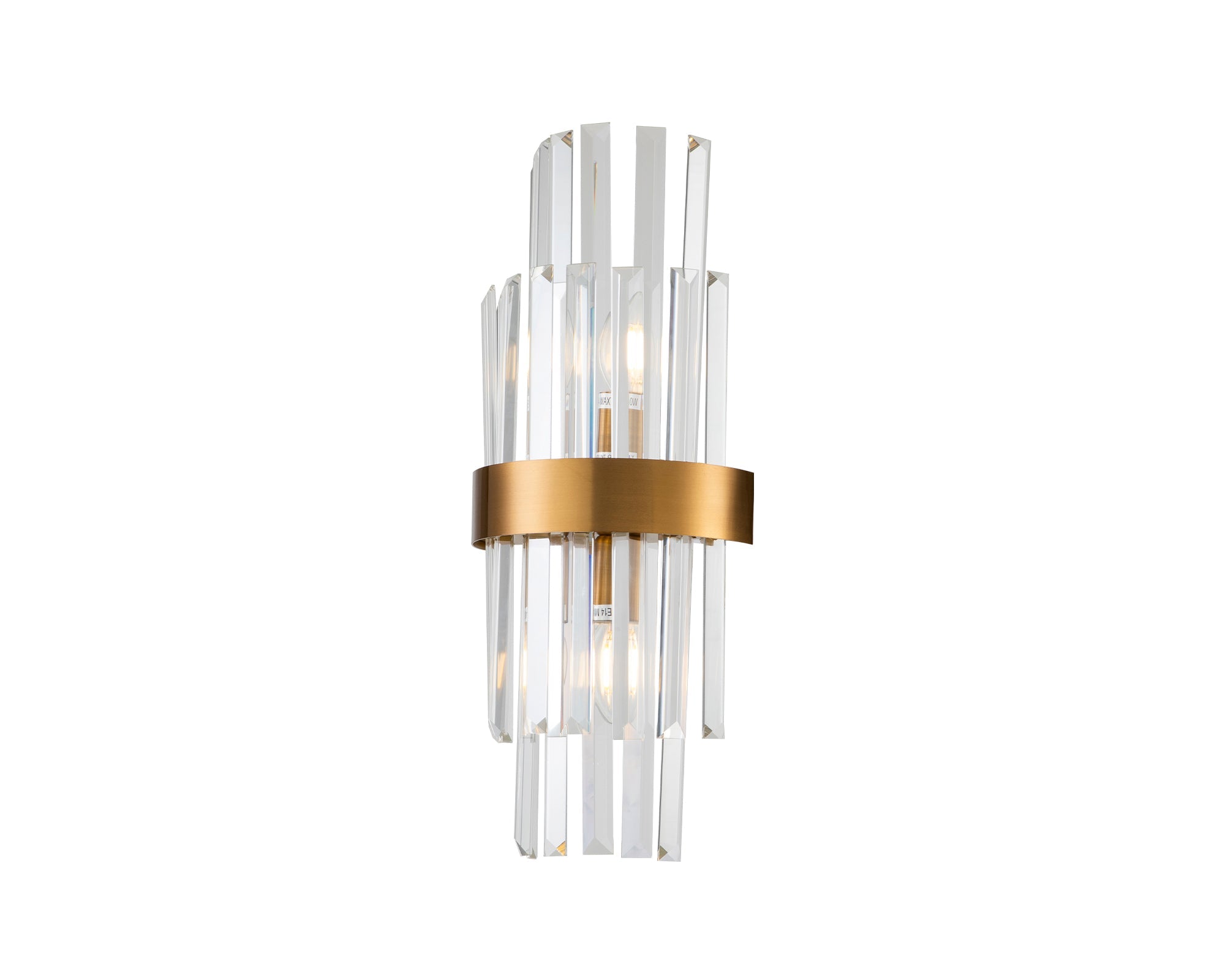 Regency Wall Lamp - Brushed brass and Clear glass
