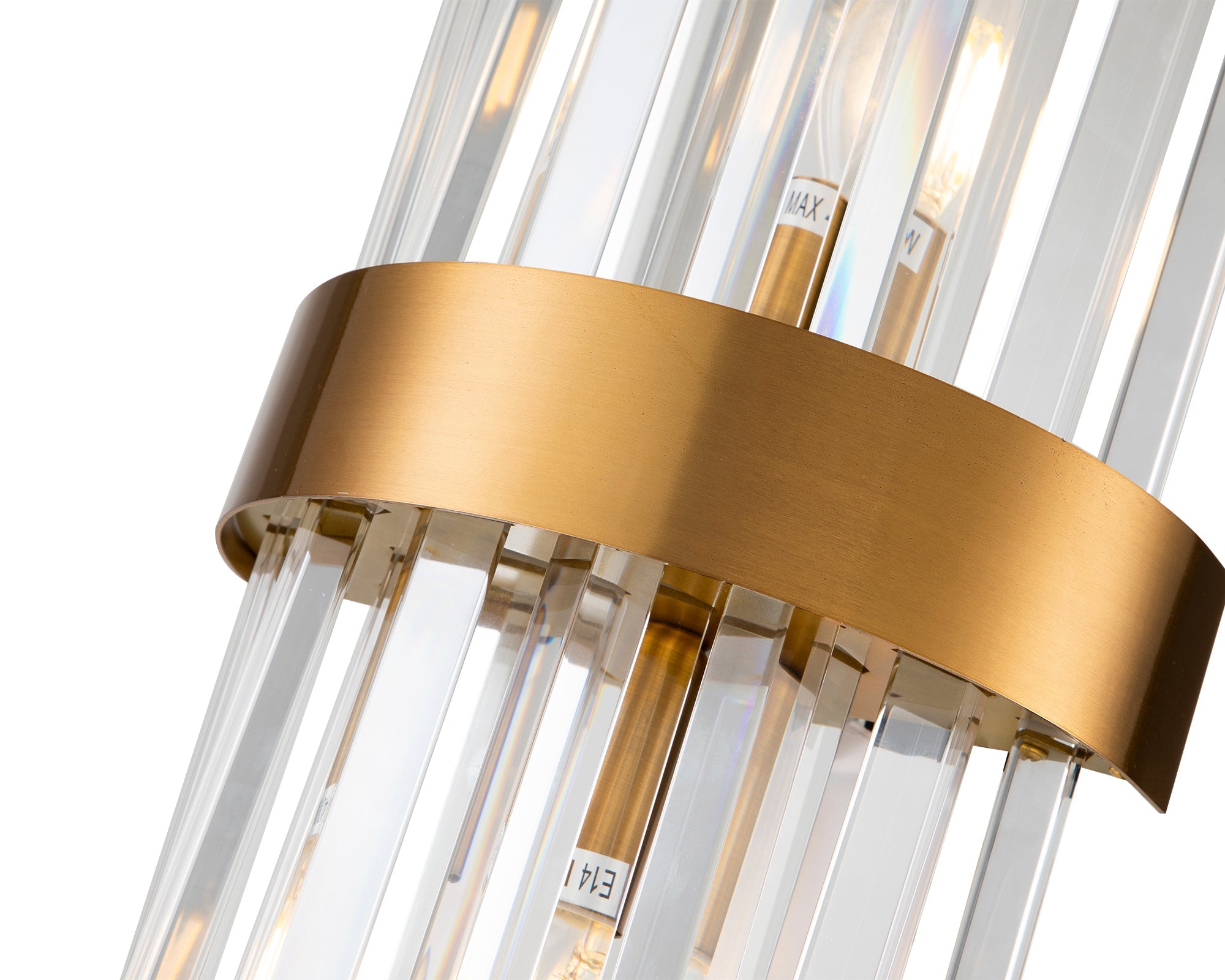 Regency Wall Lamp - Brushed brass and Clear glass