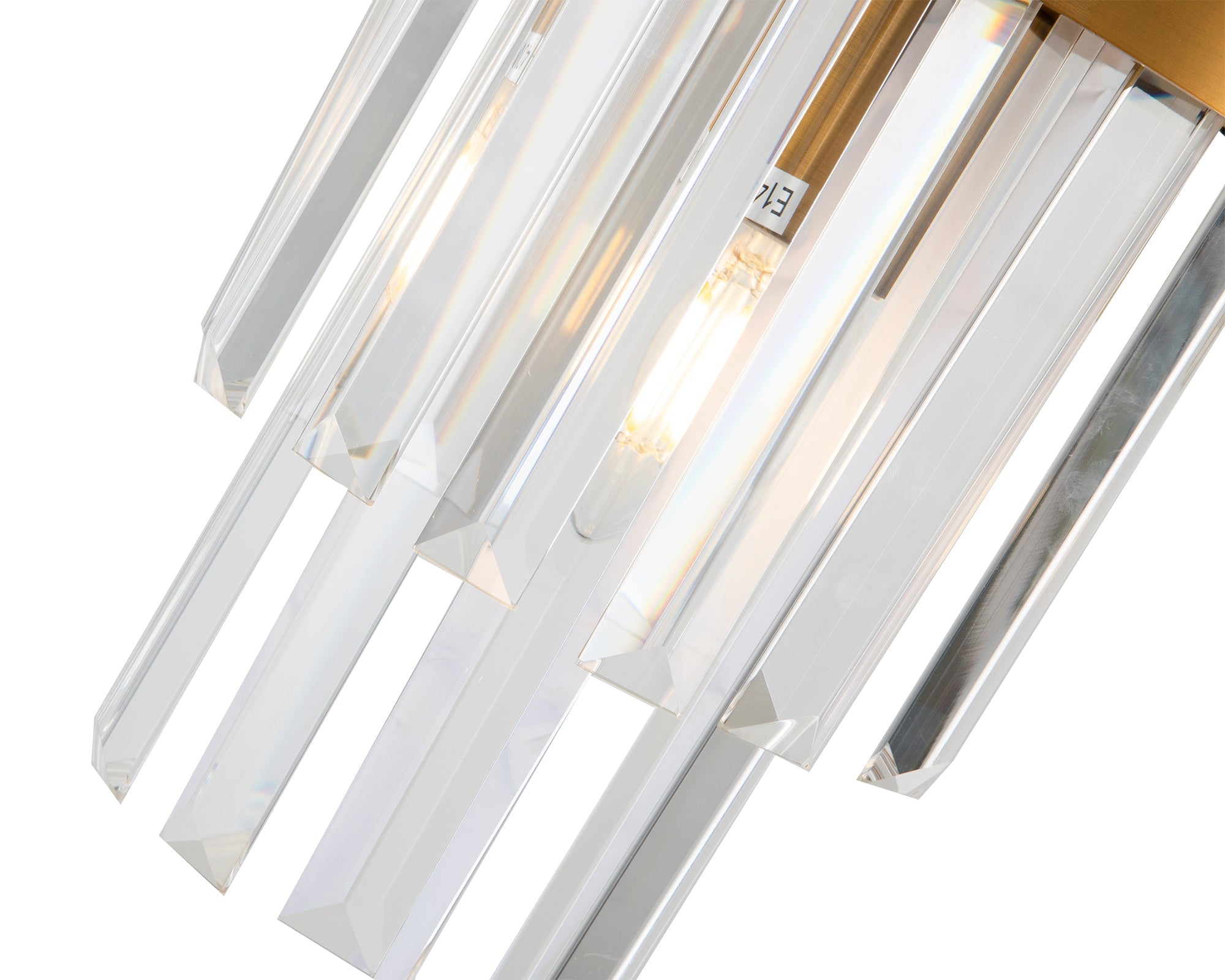 Regency Wall Lamp - Brushed brass and Clear glass