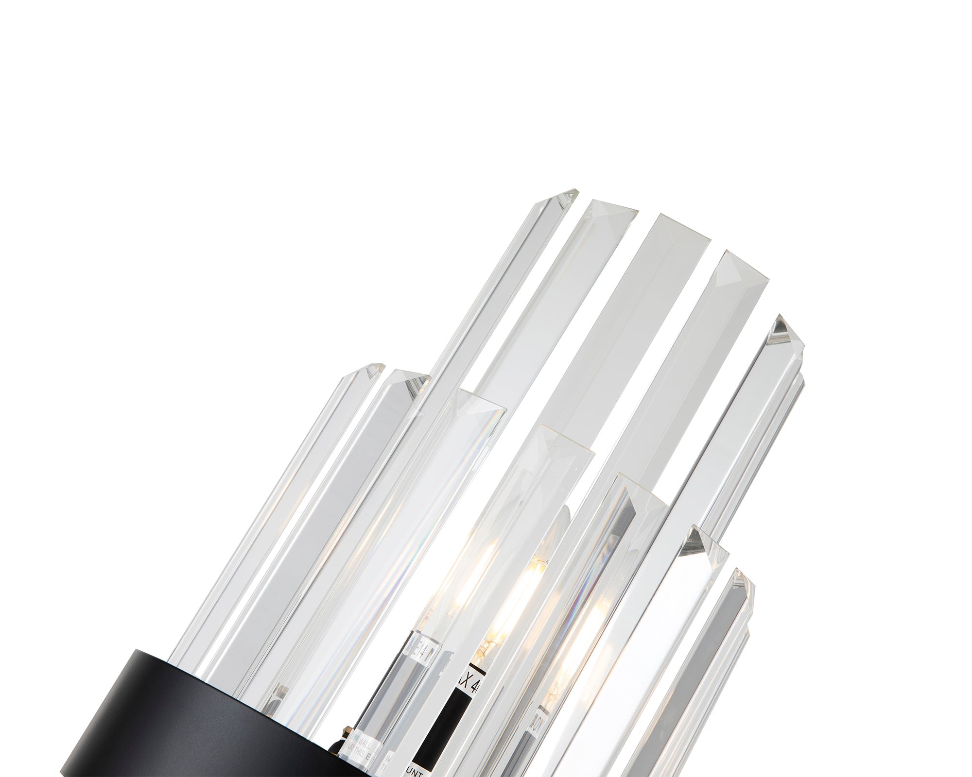 Regency Wall Lamp - Matt Black and Clear glass