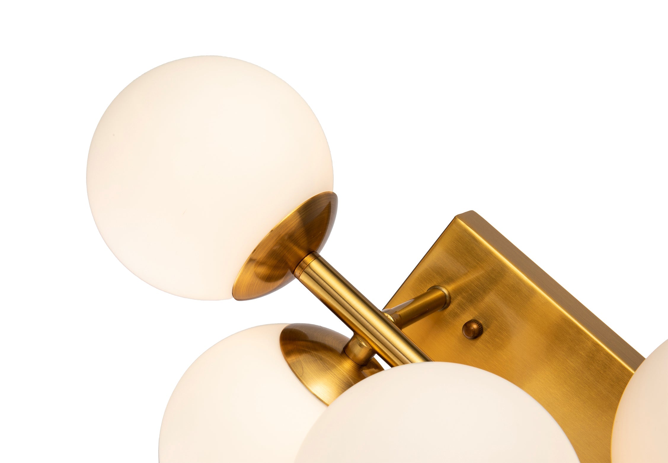 Vanessa Wall Lamp - Opal Glass, Brass Finish