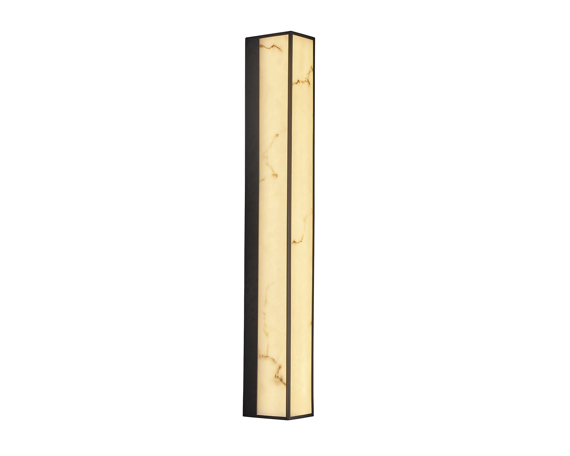 Stripe Wall Lamp -  Matt Black, Iron and Faux Alabaster