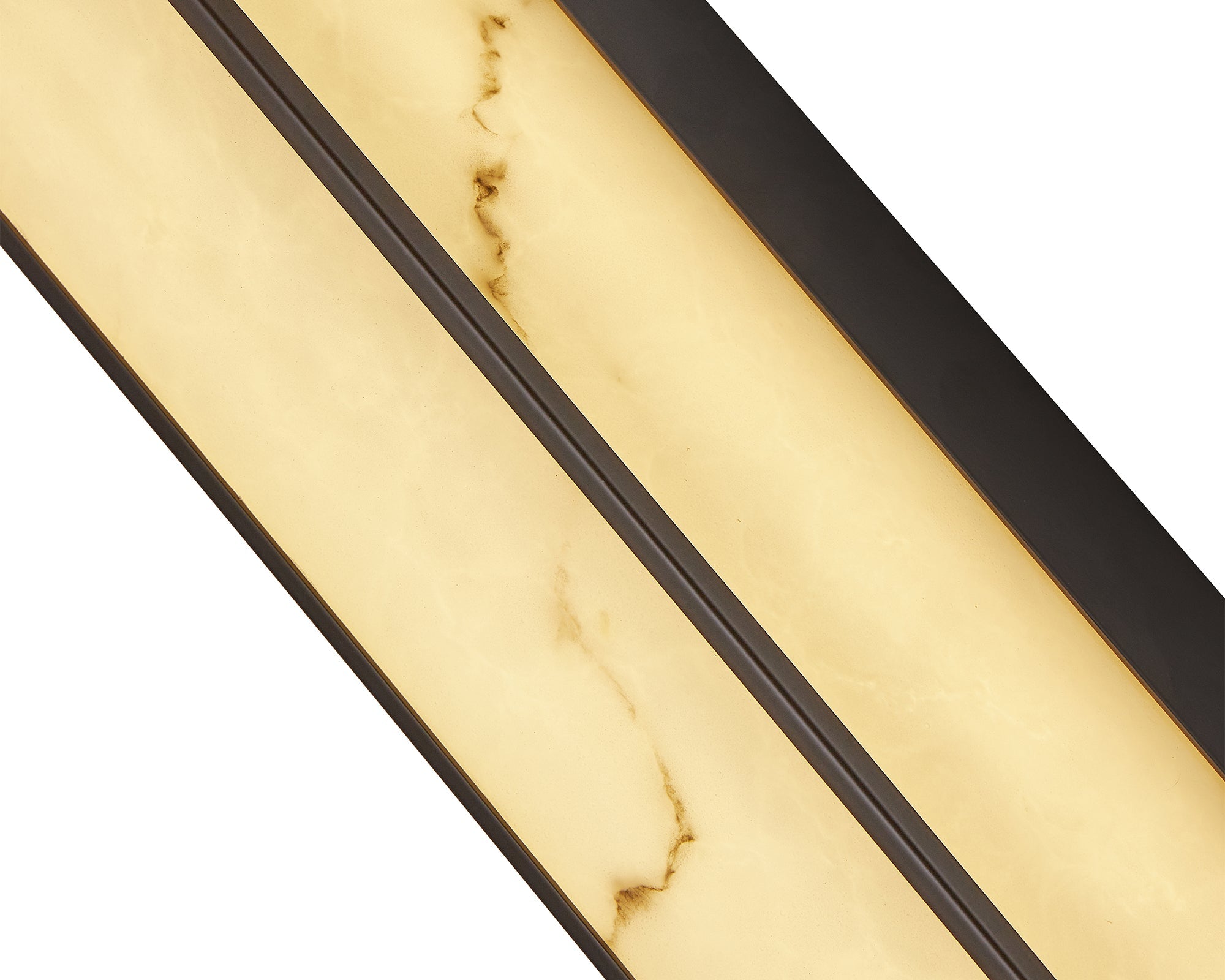 Stripe Wall Lamp -  Matt Black, Iron and Faux Alabaster