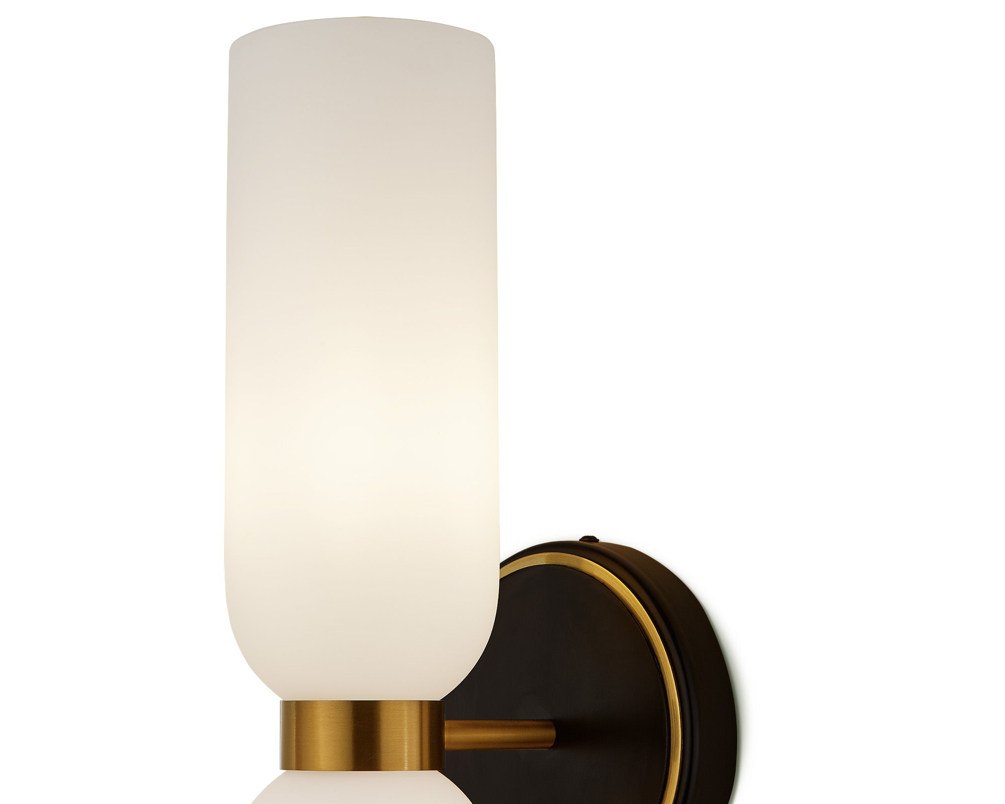 Pawson Wall Light - White, Black & Brass