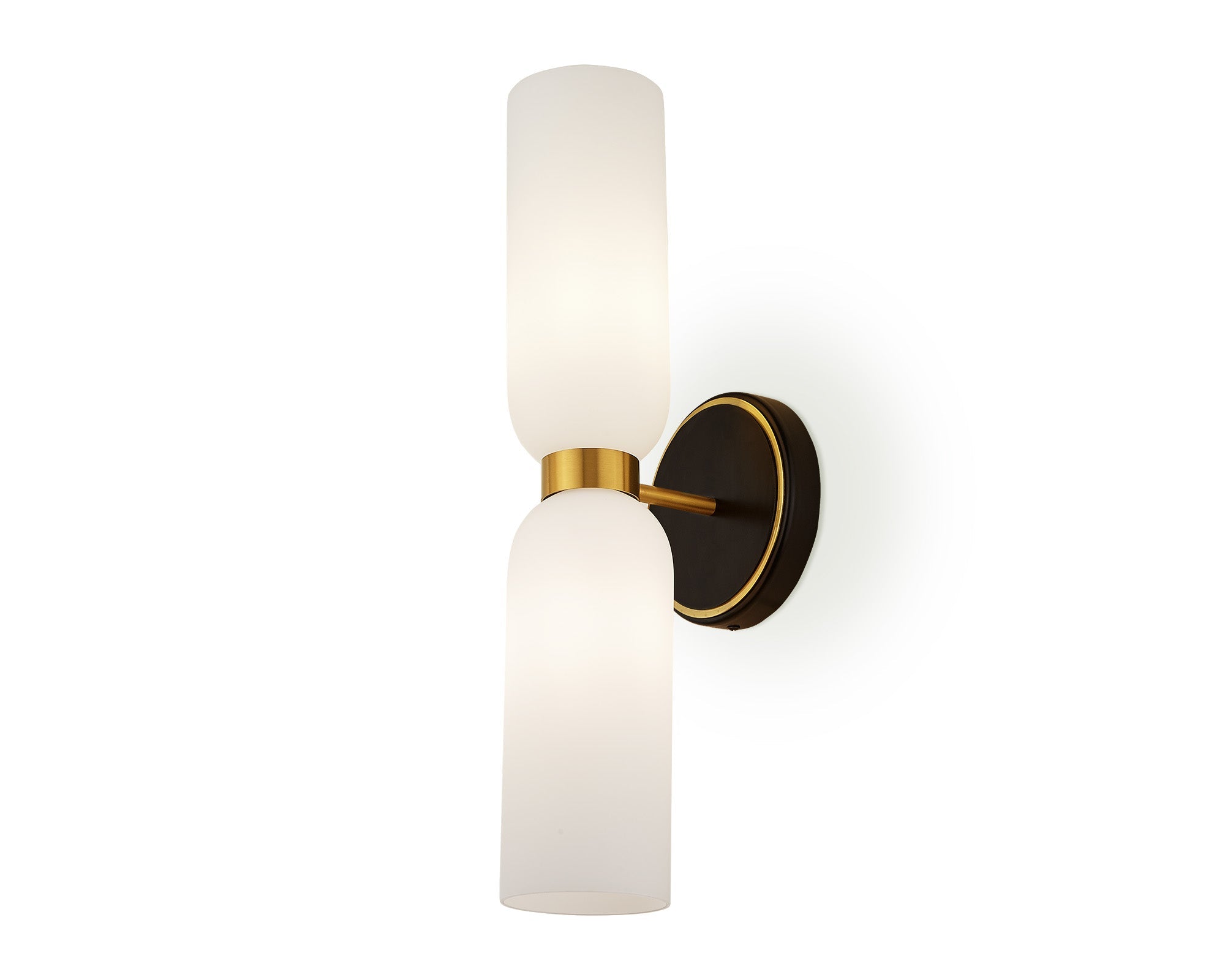 Pawson Wall Light - White, Black & Brass