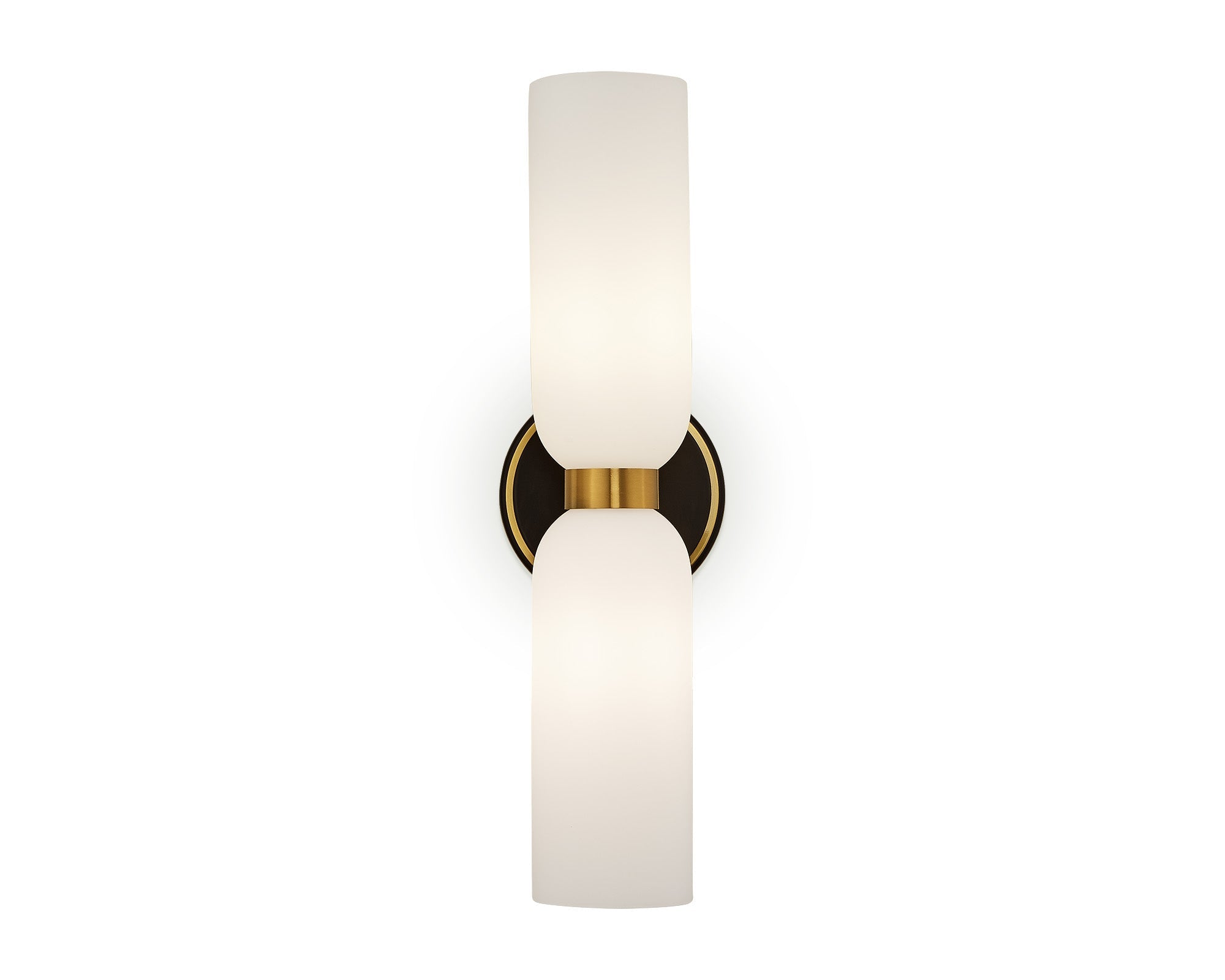 Pawson Wall Light - White, Black & Brass