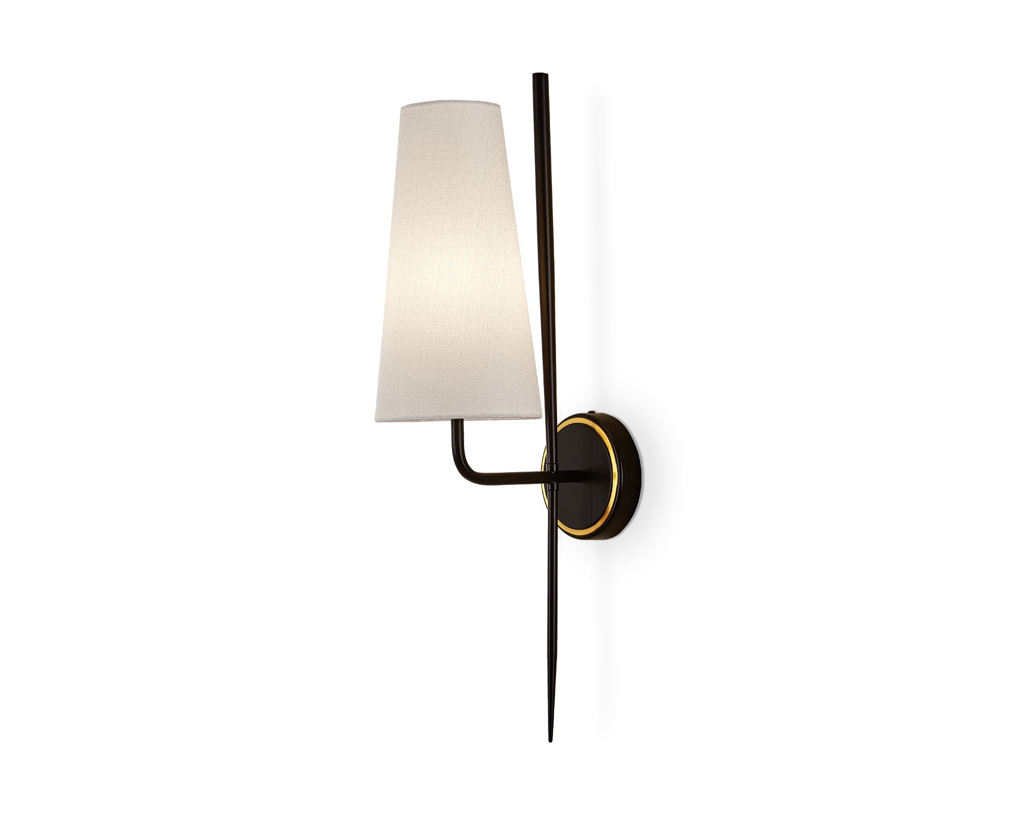 Serpa Wall Light  -  White, Black & Brass
