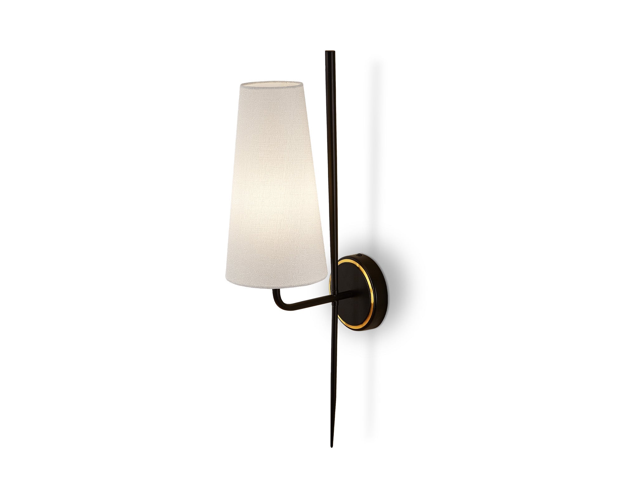 Serpa Wall Light  -  White, Black & Brass