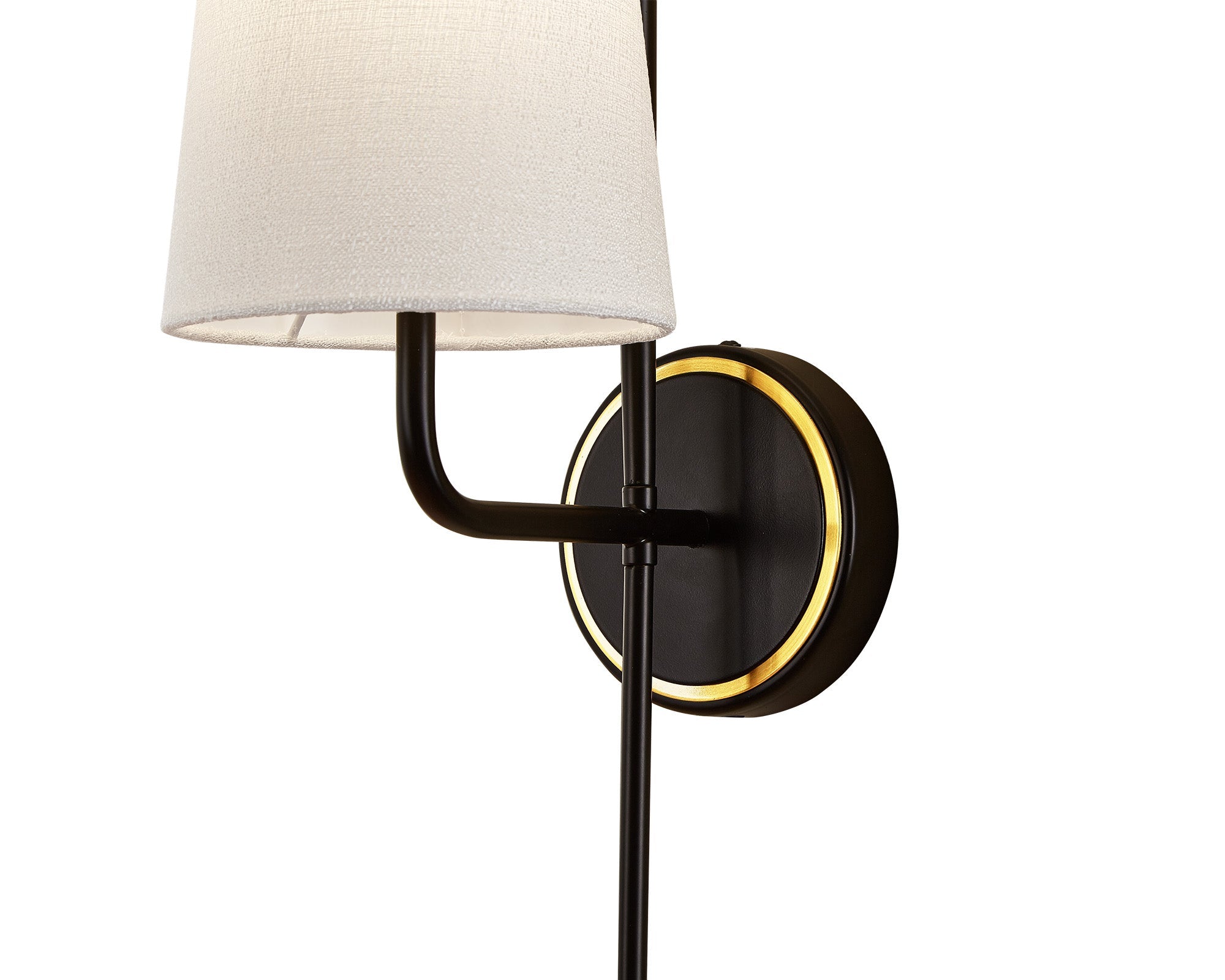 Serpa Wall Light  -  White, Black & Brass