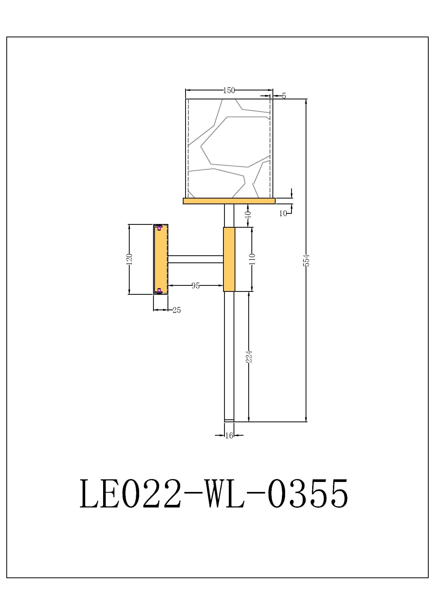 Callum Wall Light - Alabaster Effect, Brass & Black
