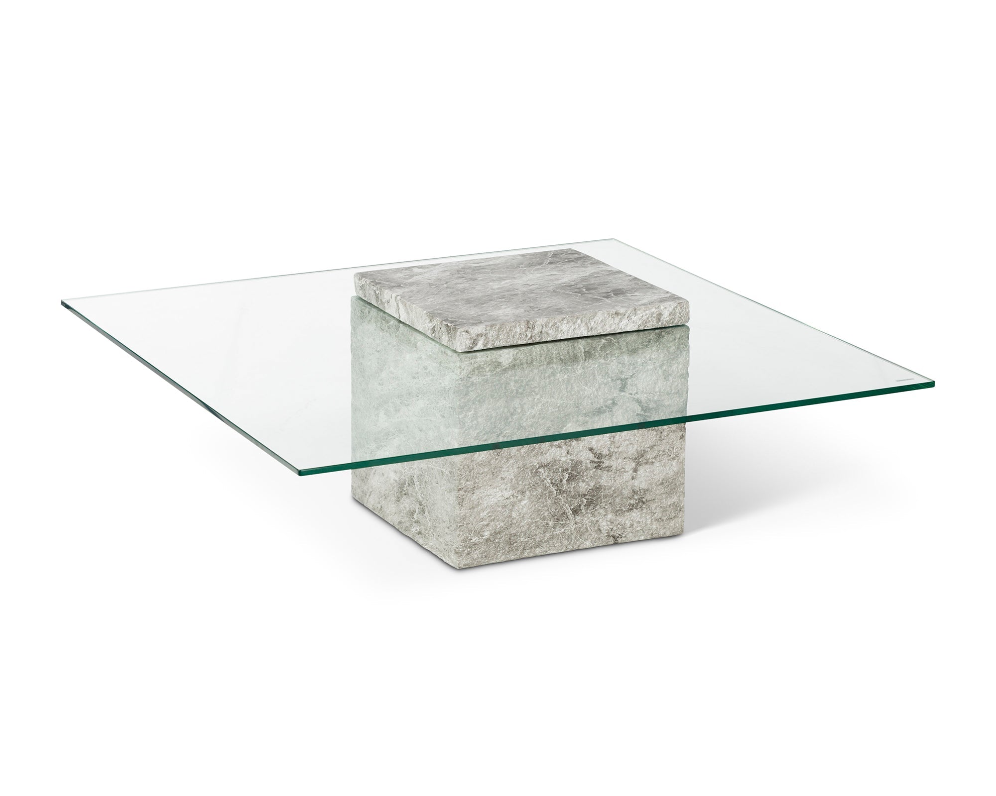 Rock Coffee Table - Grey Faux Marble