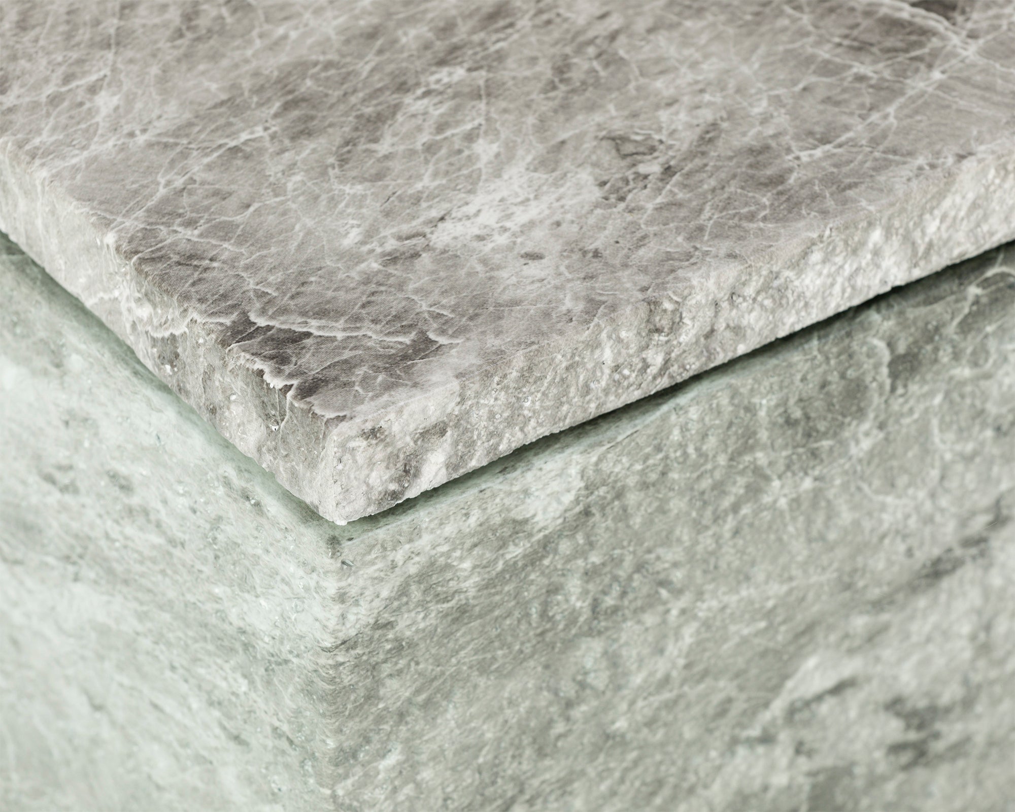 Rock Coffee Table - Grey Faux Marble