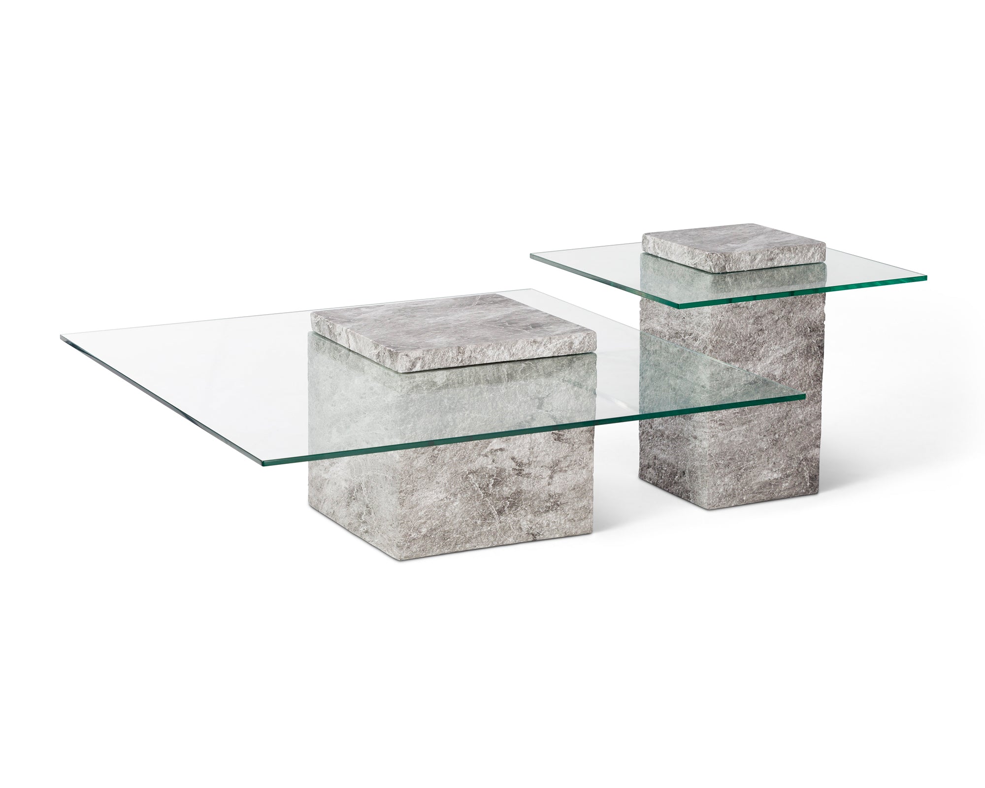 Rock Coffee Table - Grey Faux Marble
