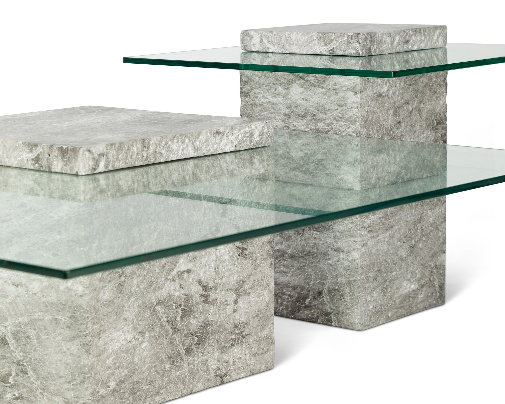 Rock Coffee Table - Grey Faux Marble