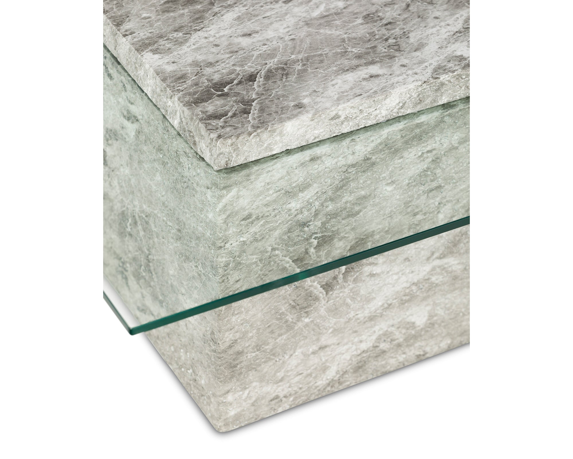 Rock Coffee Table - Grey Faux Marble