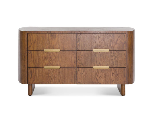 Lettos Chest of Drawer - Brushed Brown Oak