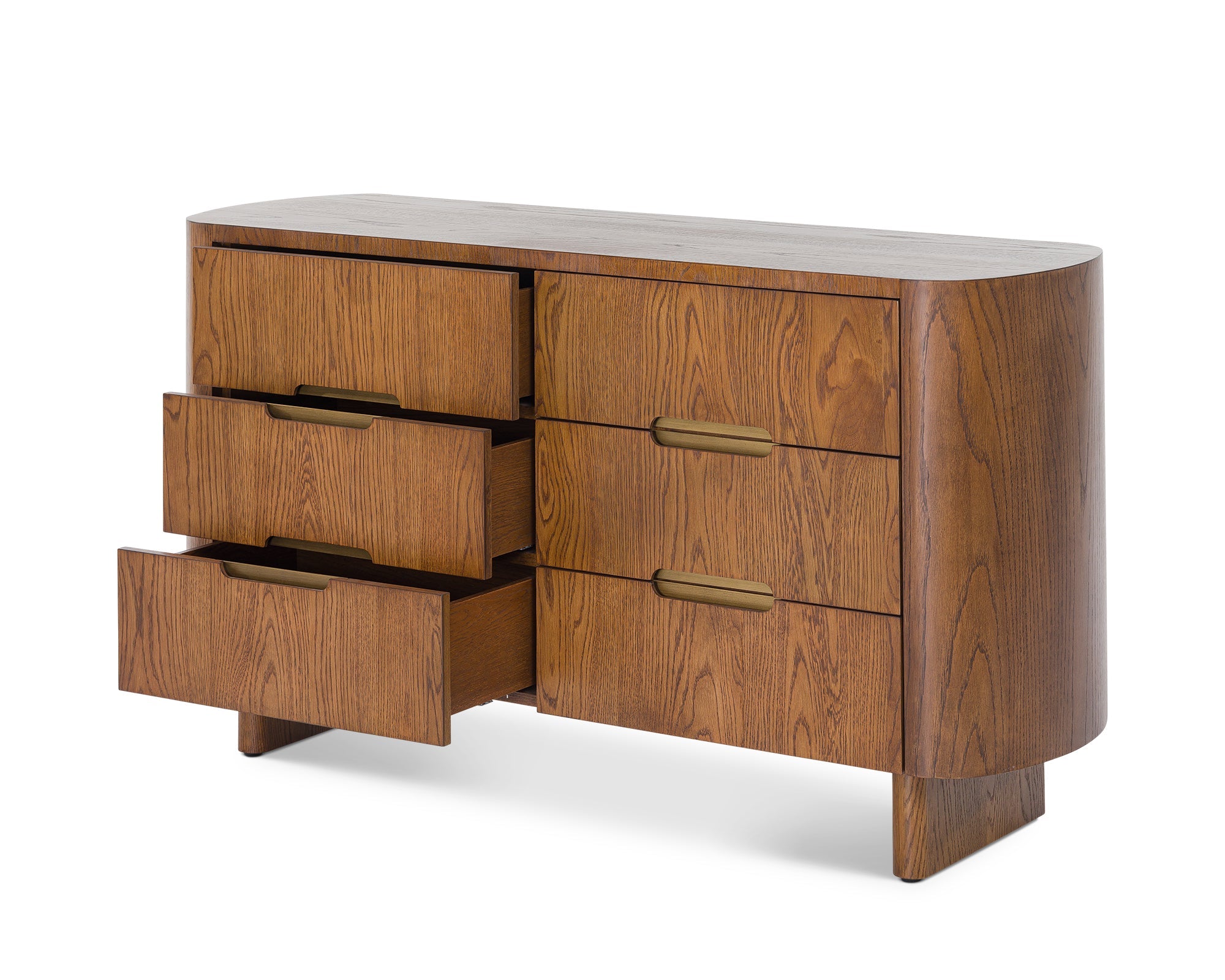 Lettos Chest of Drawer  -  Brushed Brown Oak