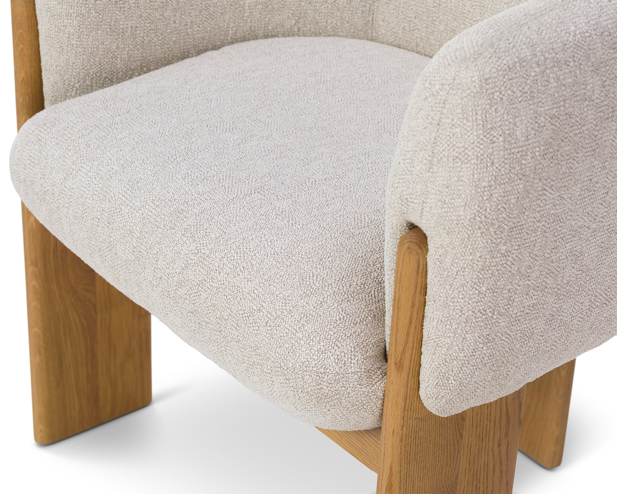 Lucca Dining Chair - Bilma Sand & Dry Honey Oak