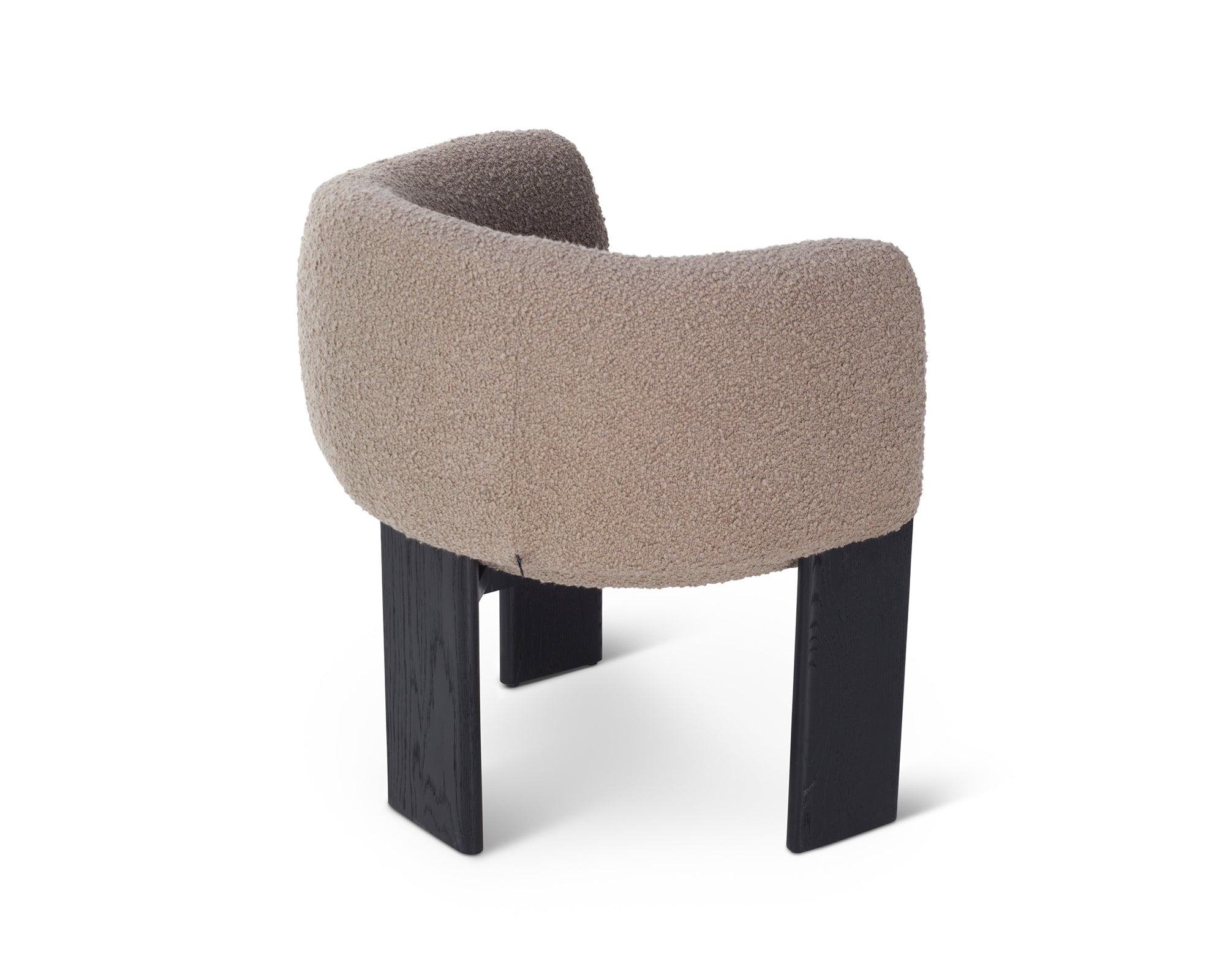 Lucca Dining Chair - Beverly Boucle Espresso Grey & Matt Black Oak