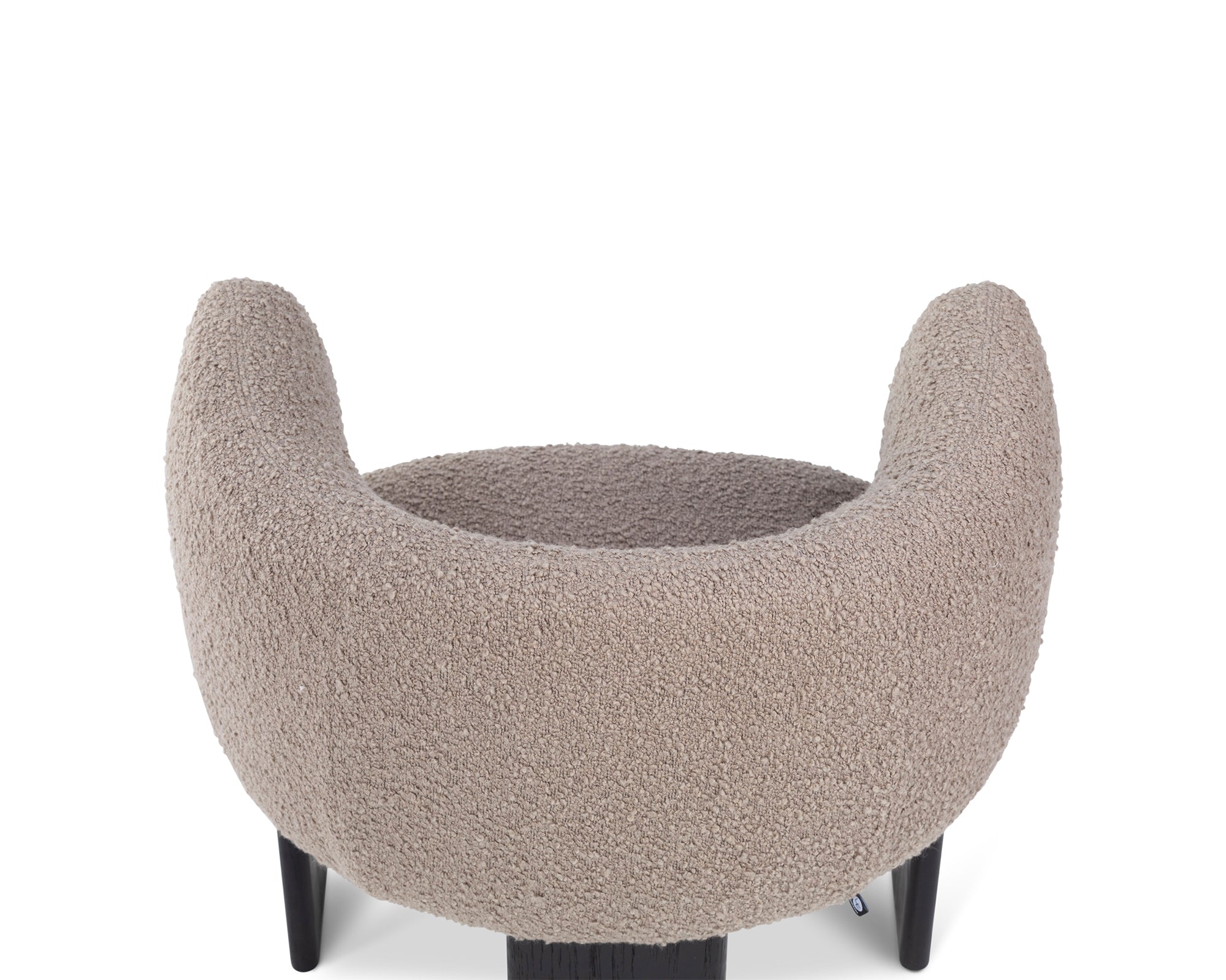 Lucca Dining Chair - Beverly Boucle Espresso Grey & Matt Black Oak