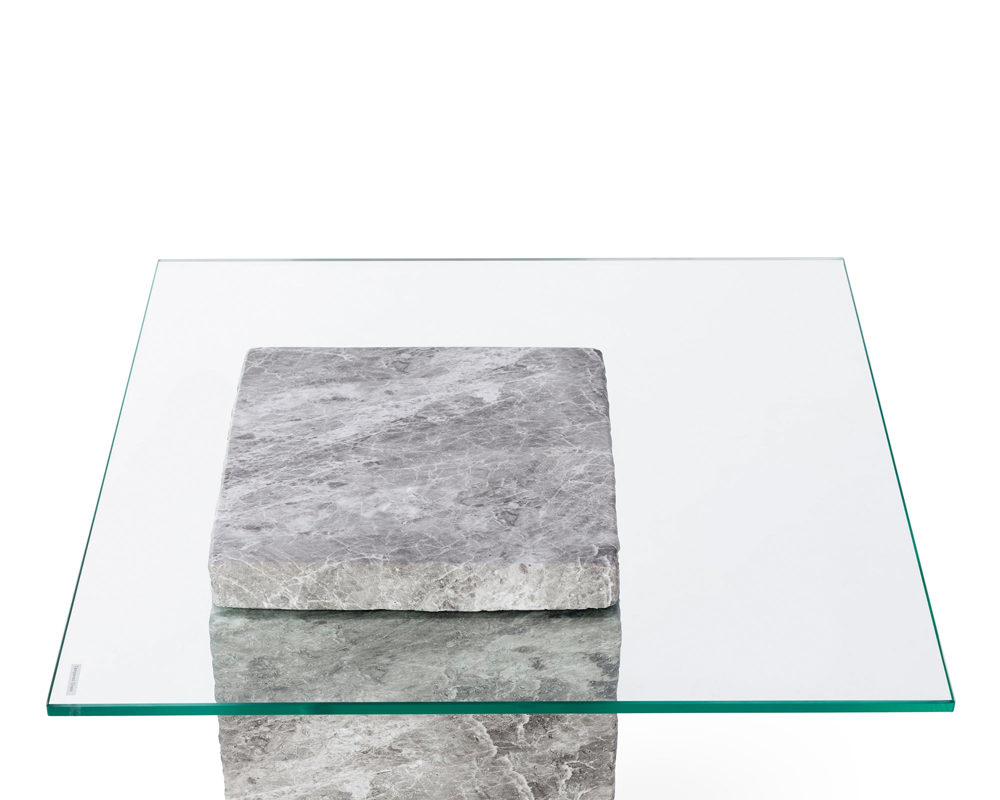Rock Side Table - Grey Faux Marble