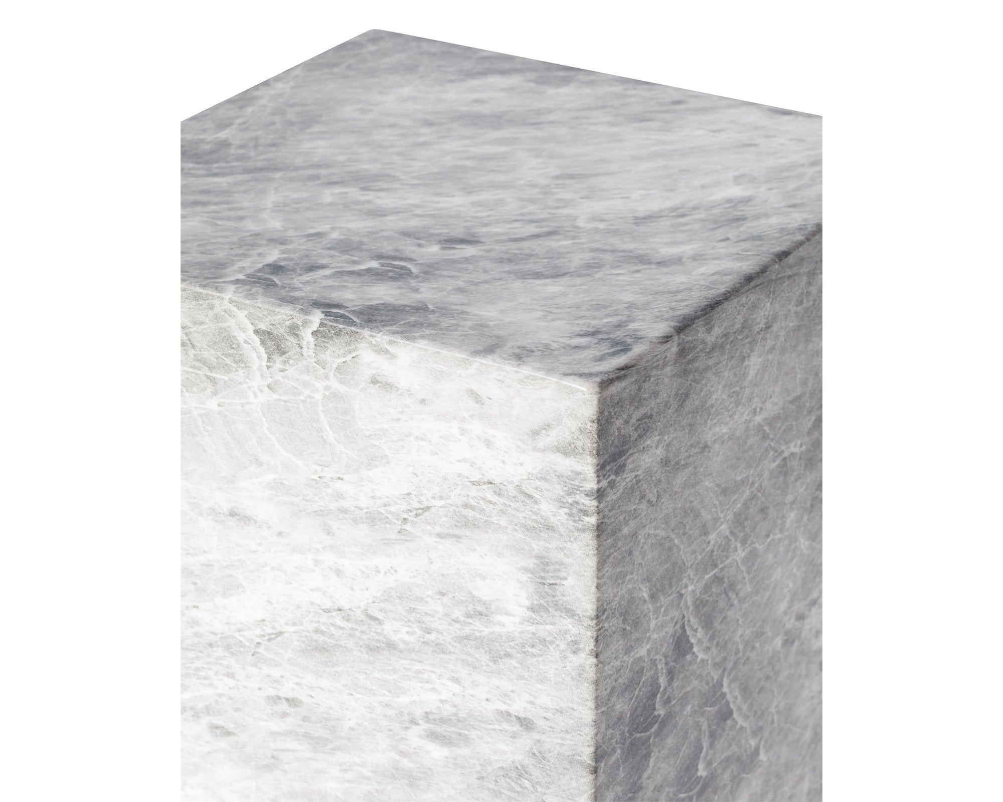 Long Pedestal  -  Grey Faux Marble