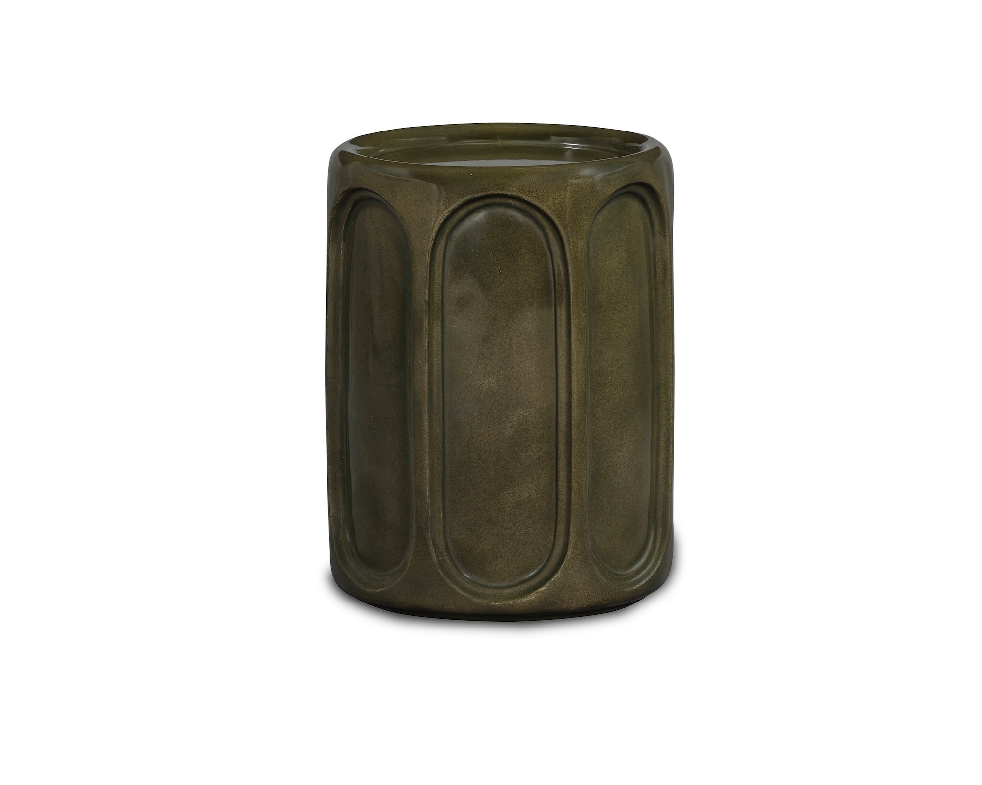 Oka Side Table - Olive Glazed