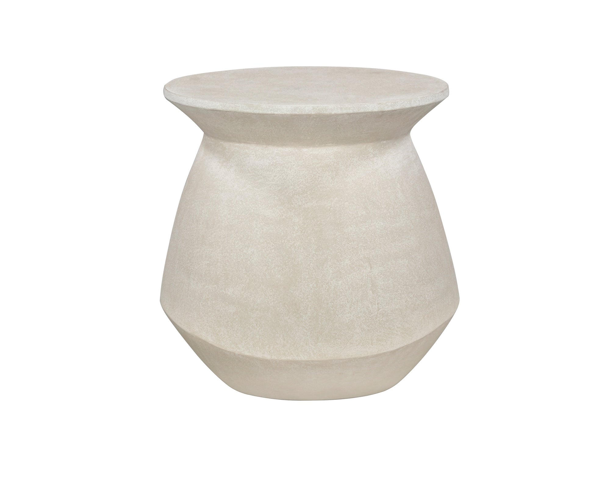 Poki Side Table - Ivory Stucco