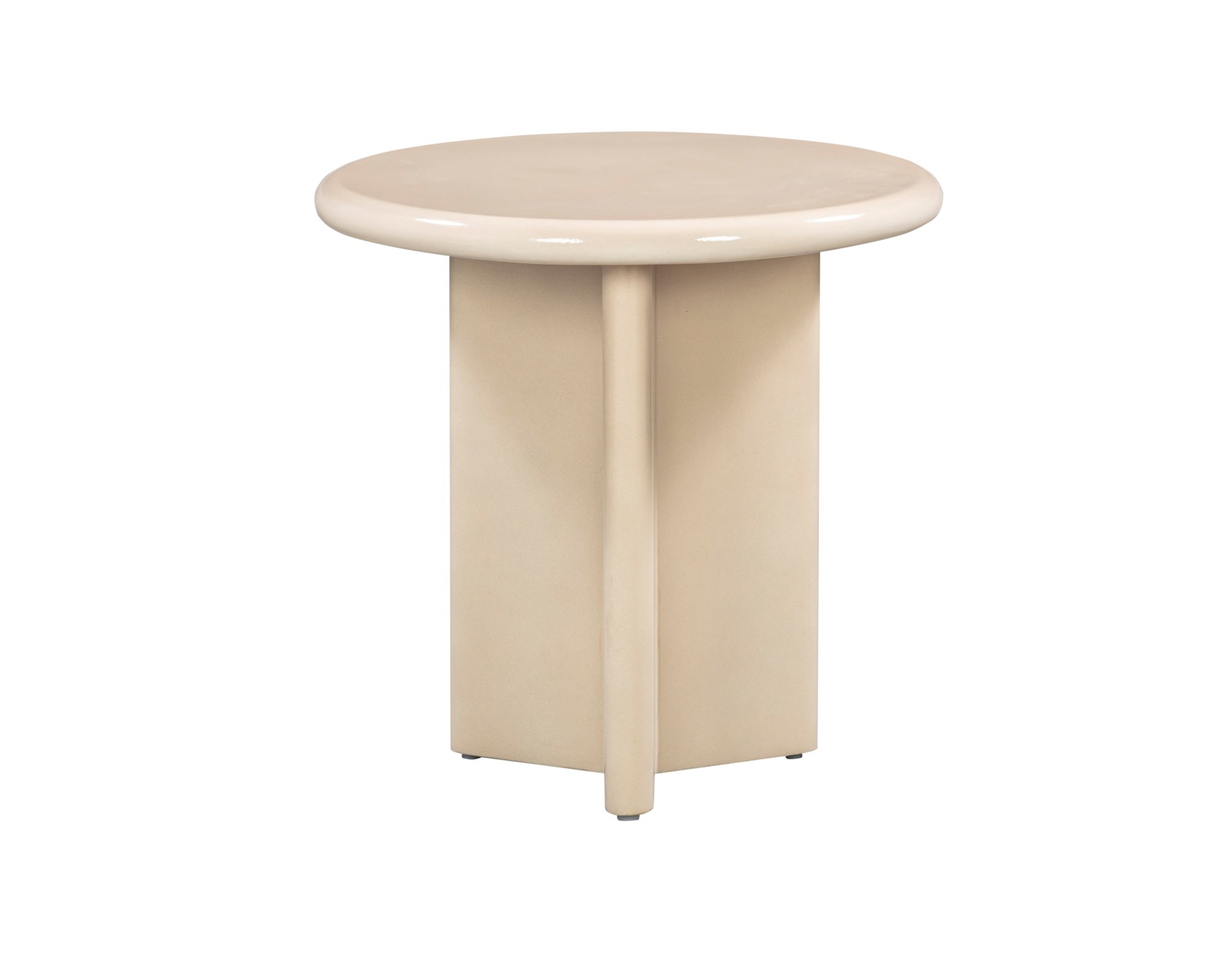 Panna Side Table - Buff Enamel