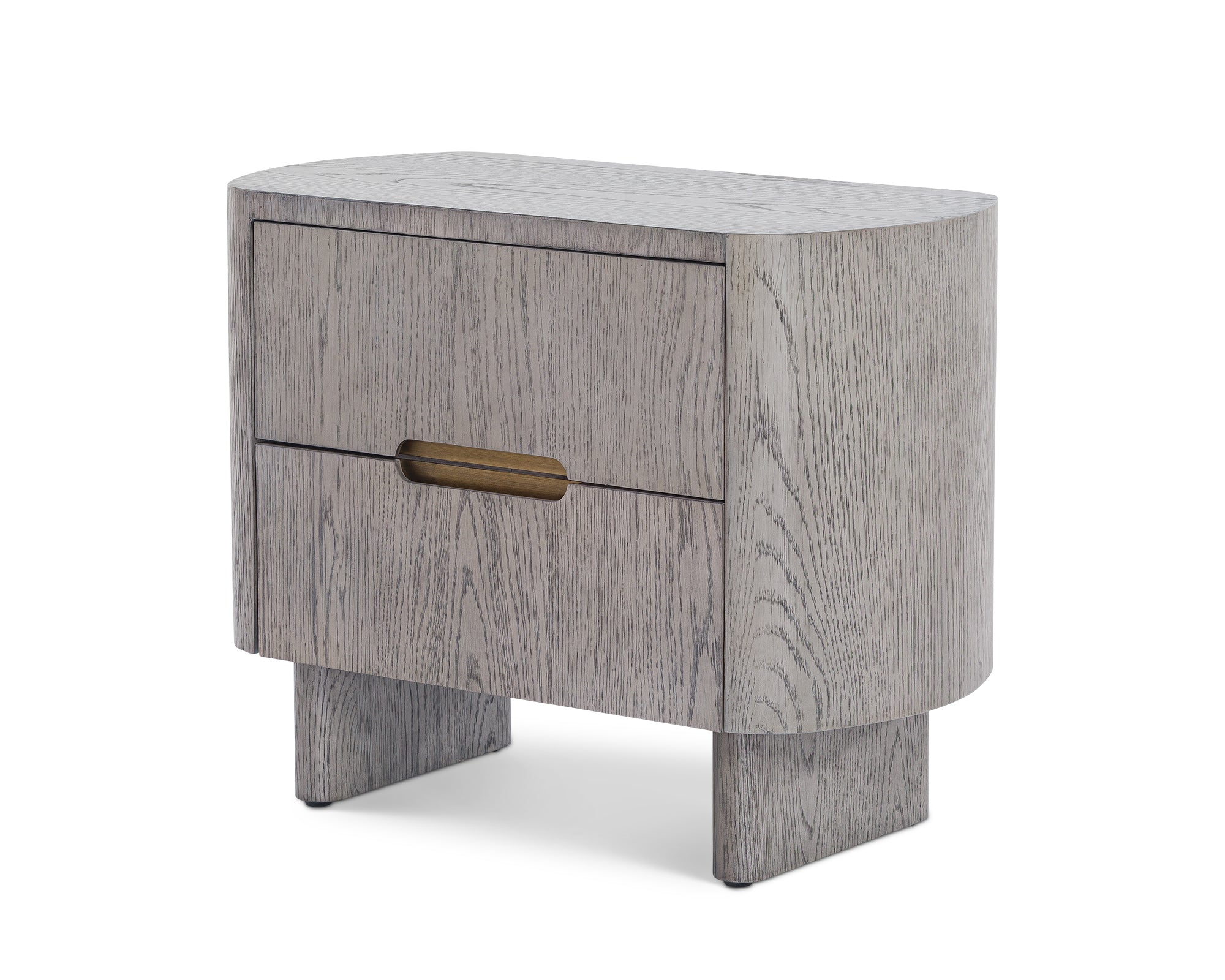 Lettos Bedside Table - Silver Black