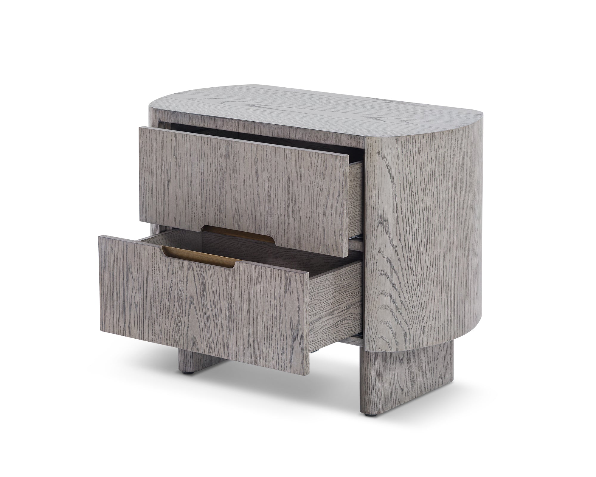 Lettos Bedside Table - Silver Black