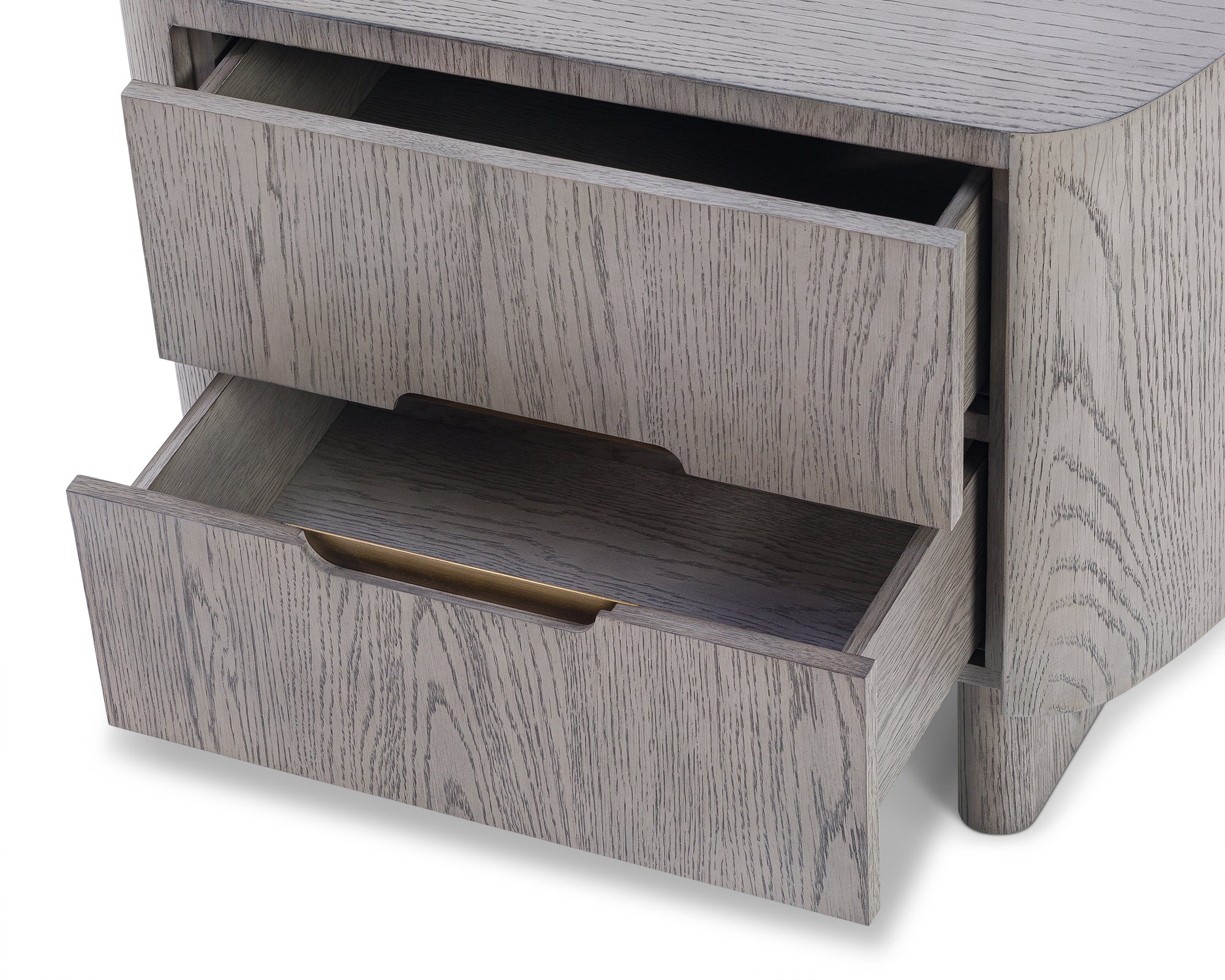 Lettos Bedside Table - Silver Black