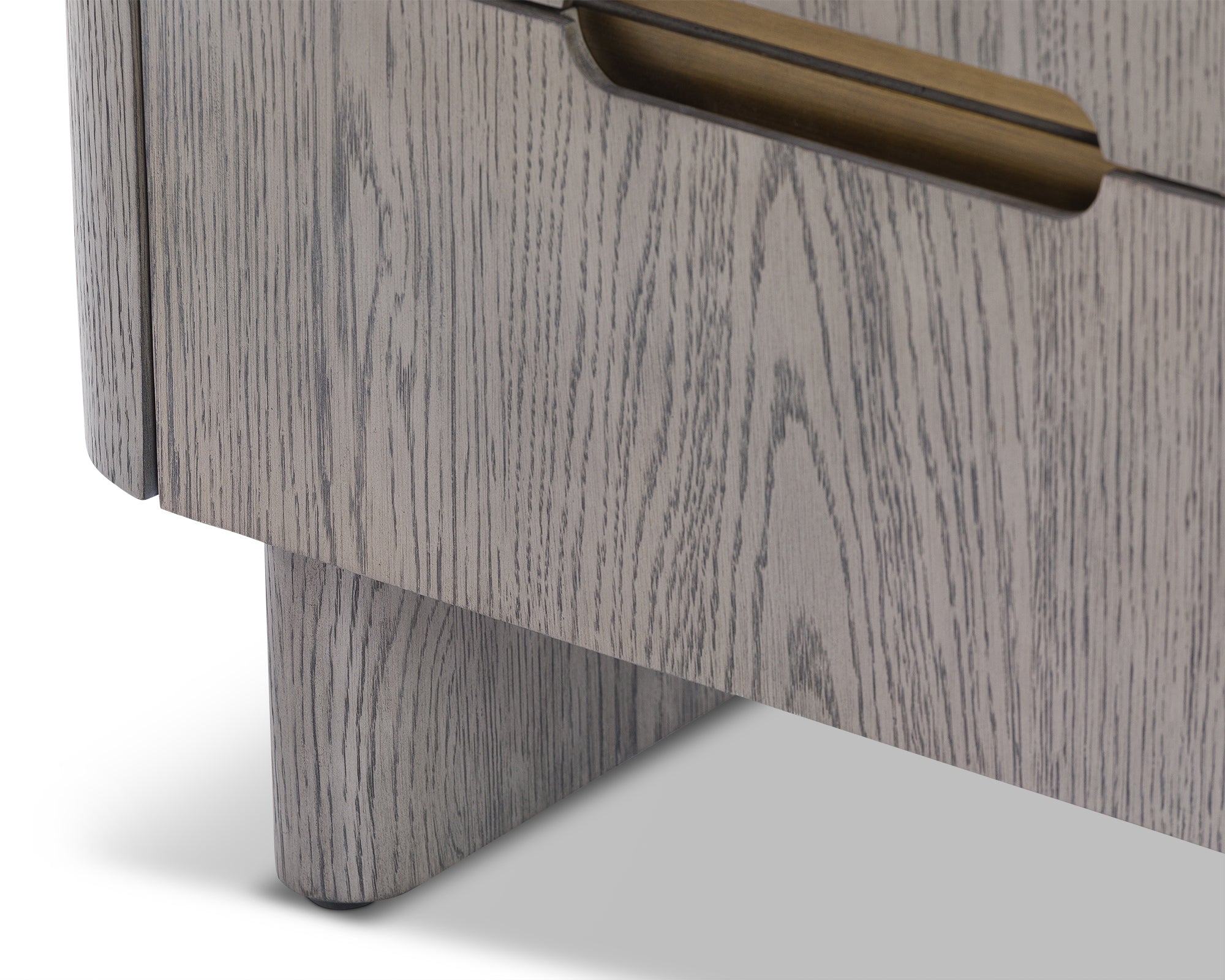 Lettos Bedside Table - Silver Black
