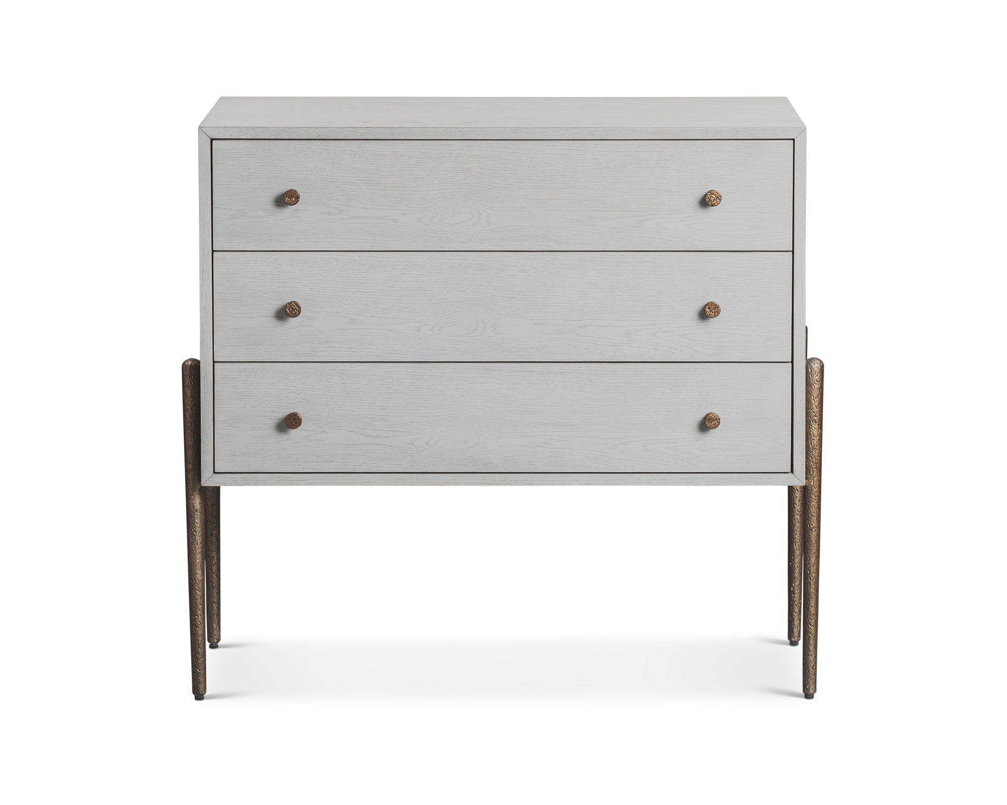 Nella Chest Of Drawer  -  London Fog & Hammered Dark Bronze