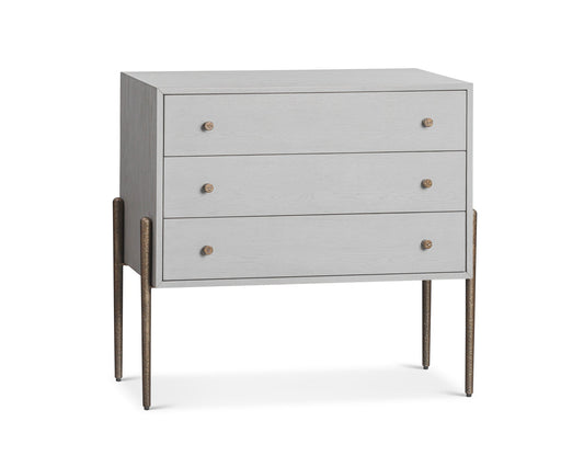 Nella Chest Of Drawer - London Fog & Hammered Dark Bronze