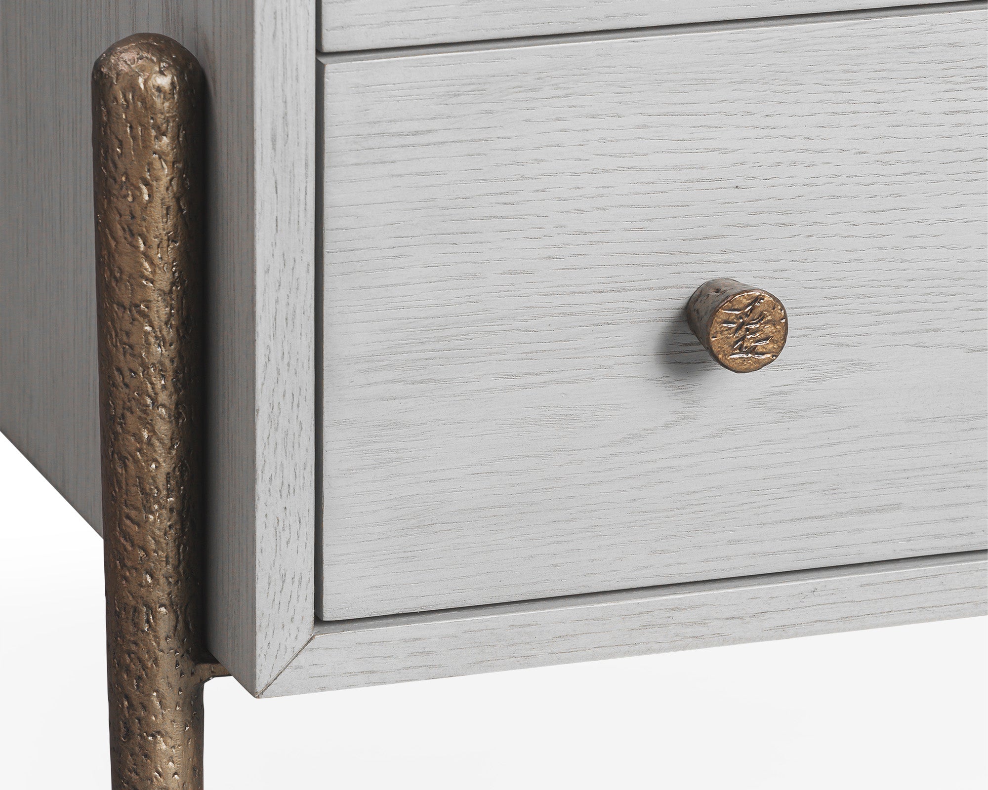 Nella Chest Of Drawer  -  London Fog & Hammered Dark Bronze