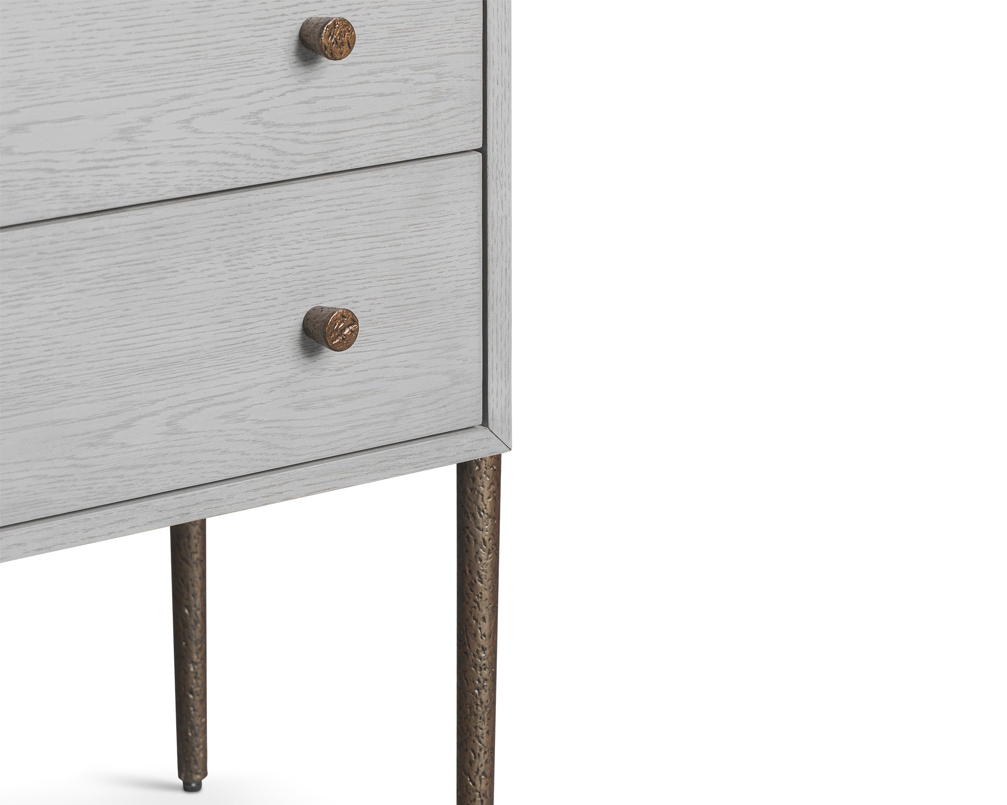 Nella Chest Of Drawer  -  London Fog & Hammered Dark Bronze