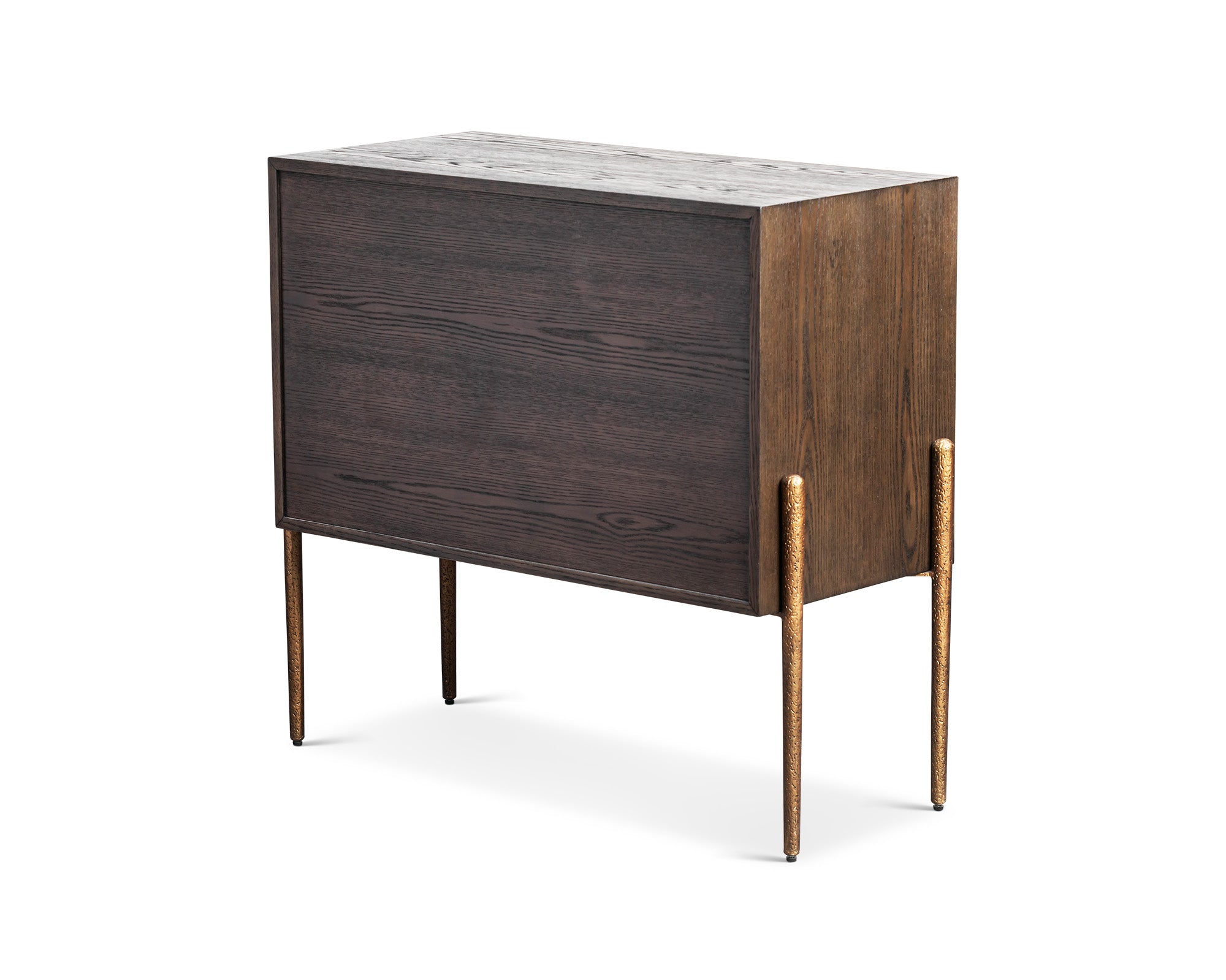 Nella Chest Of Drawer  -  Dark Brushed Brown & Hammered Dark Bronze