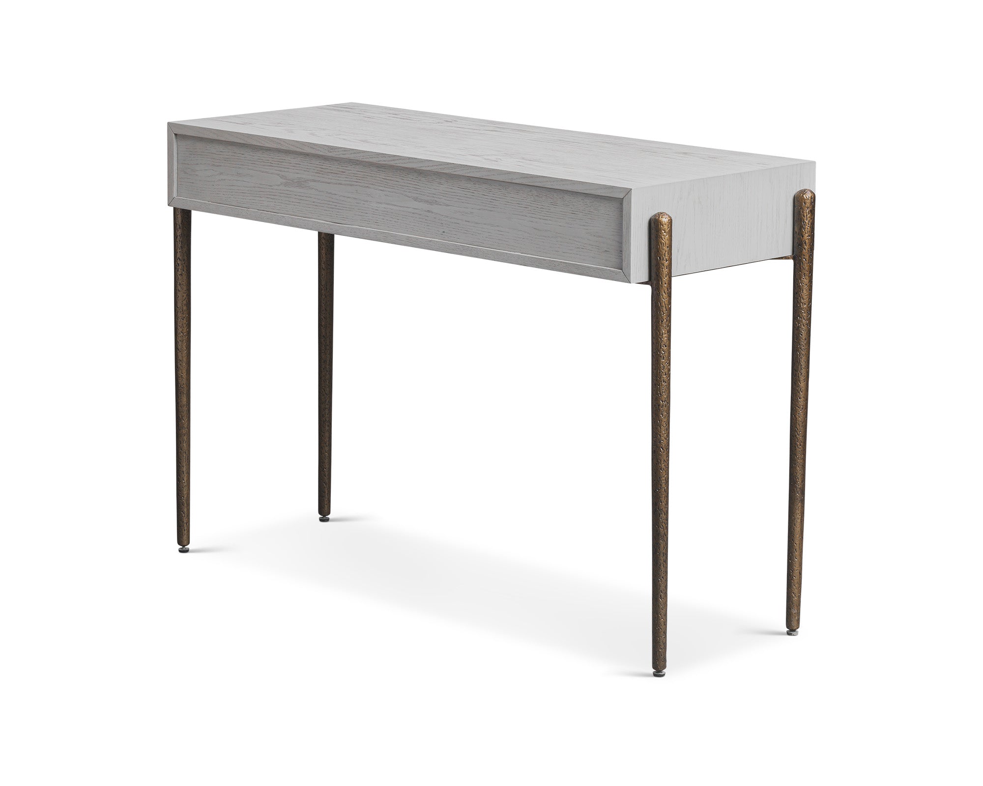 Nella Console Table - London Fog & Hammered Dark Bronze