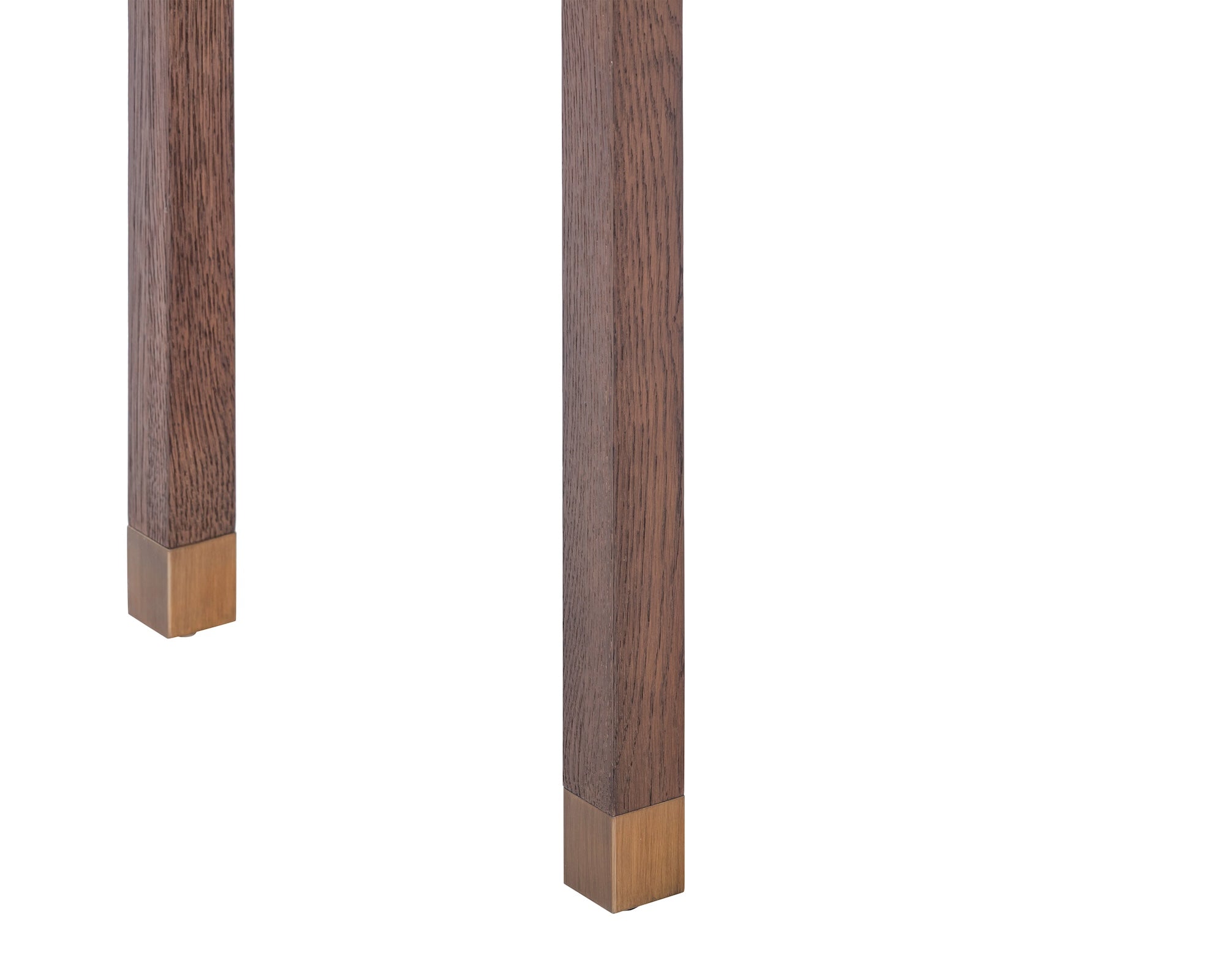 Alcudia Dressing Table - Dark Brown Oak/Antique Brass