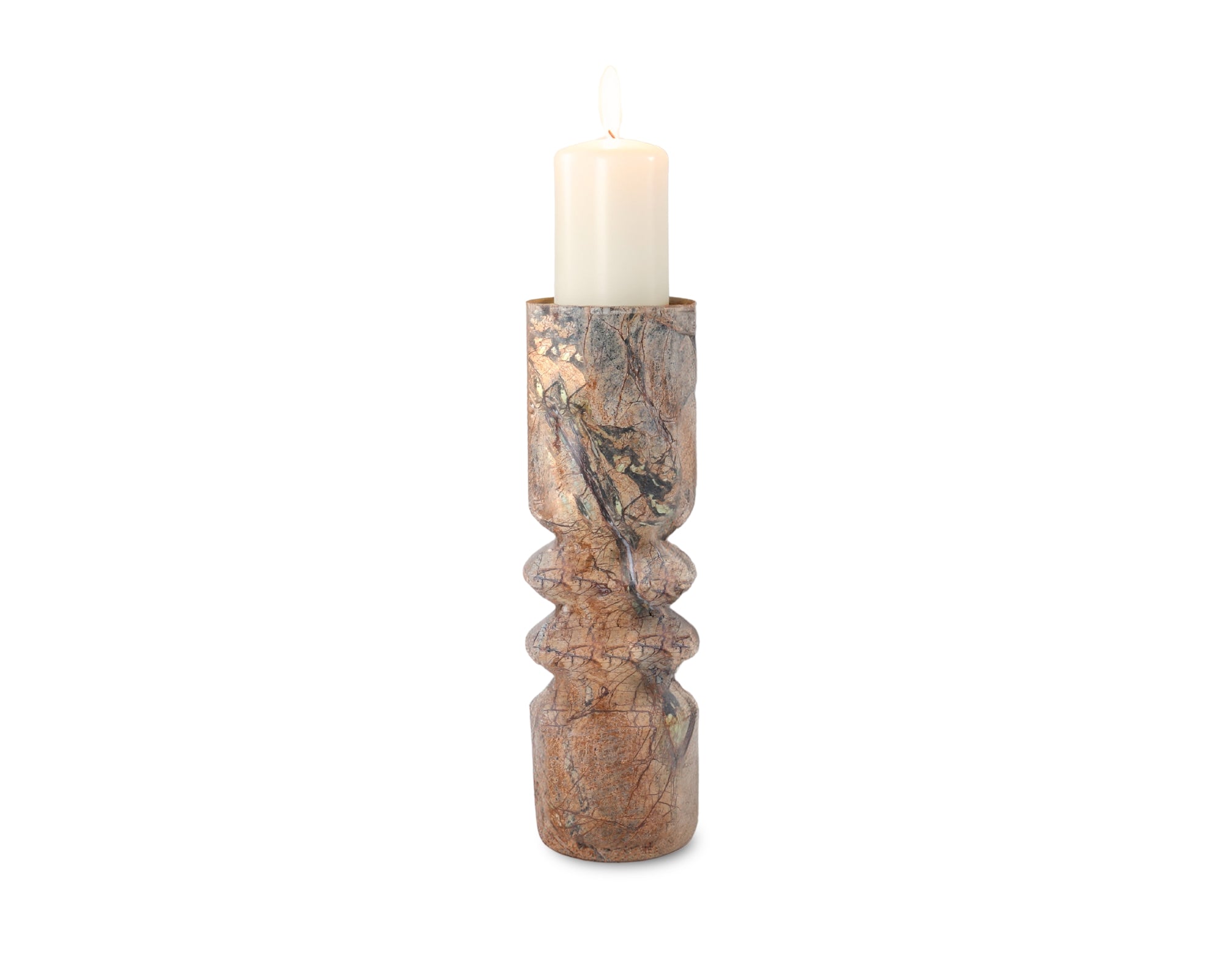 Monorro Marble Candle Holder - Coffee