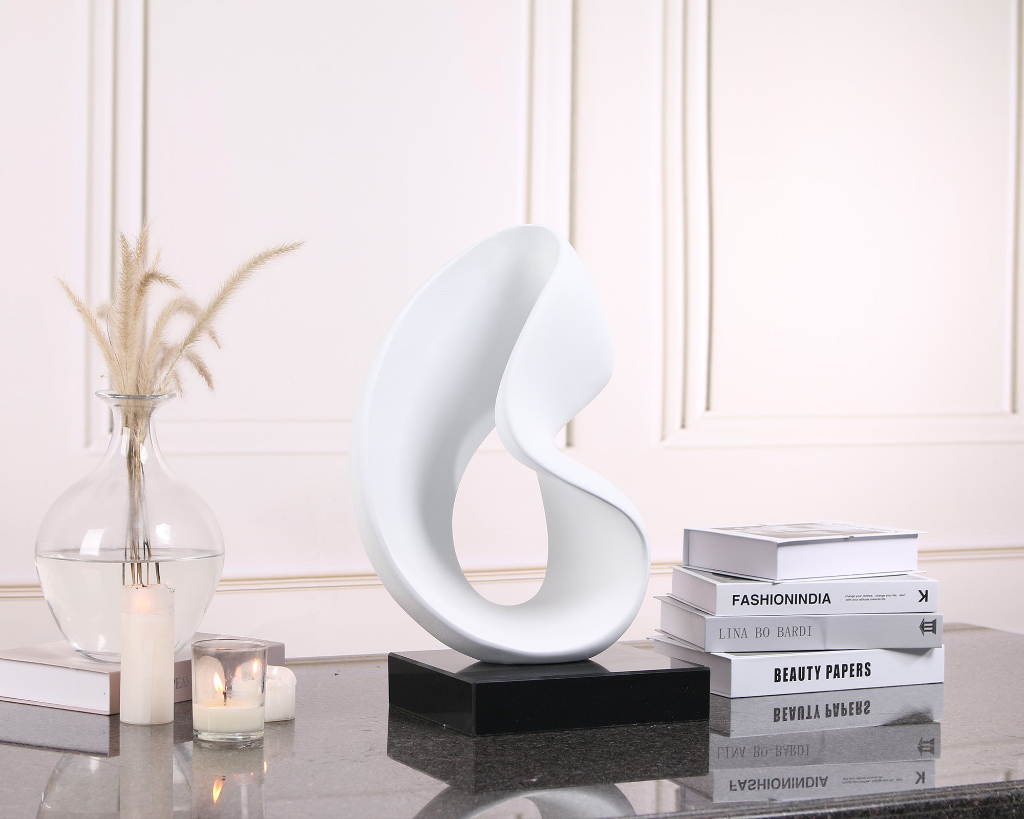 Lorenzo Abstract Sculpture - Black and White