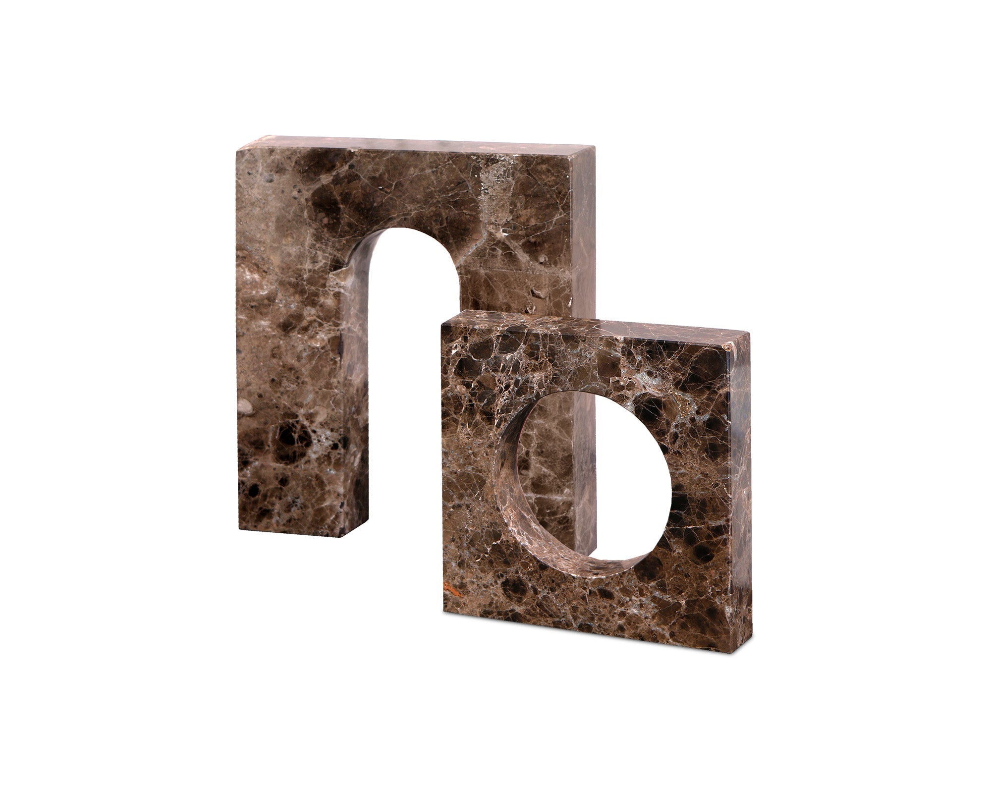 Nafello Large Sculpture - Coffee Marble