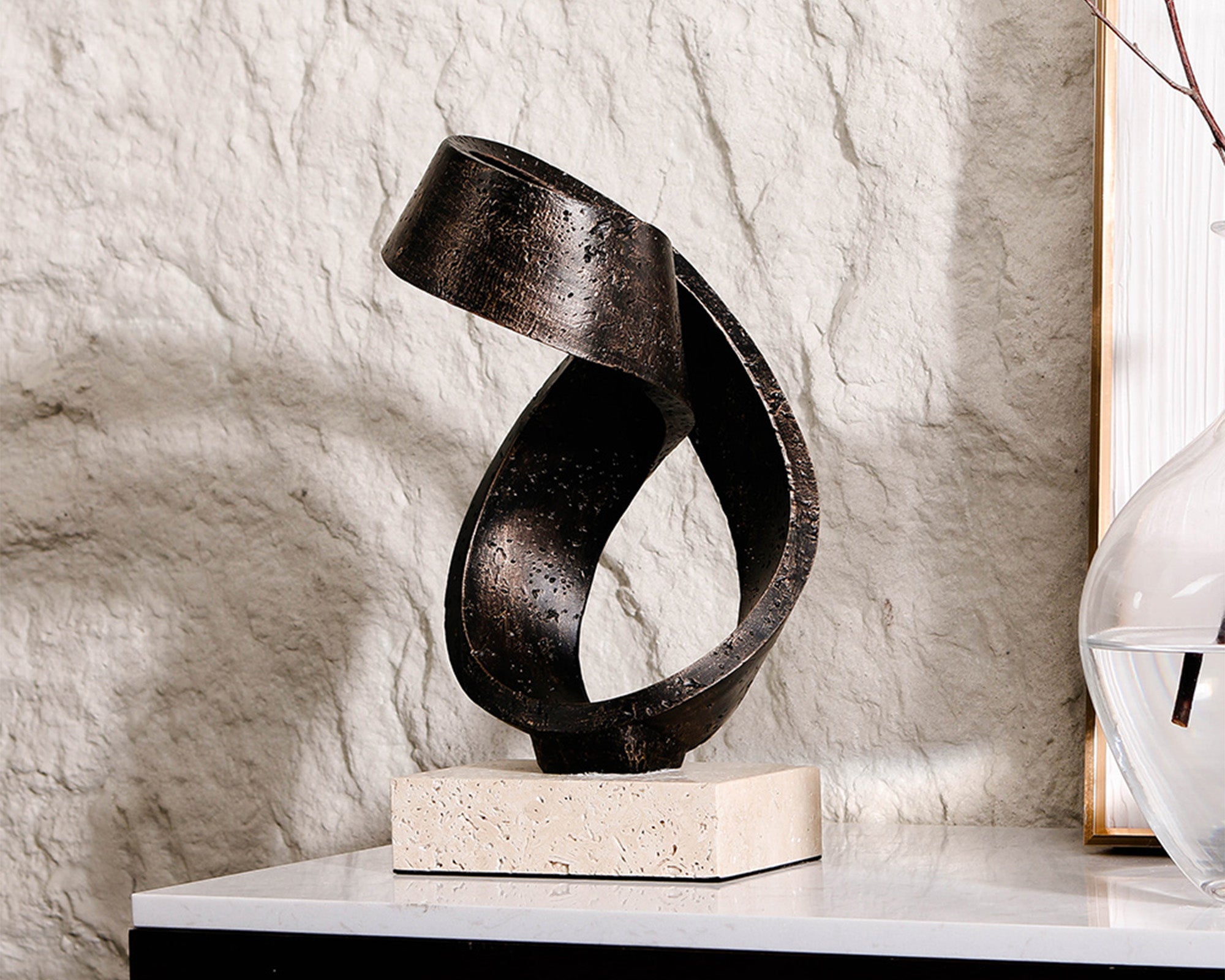 Infinity Twist Sculpture - Dark Bronze