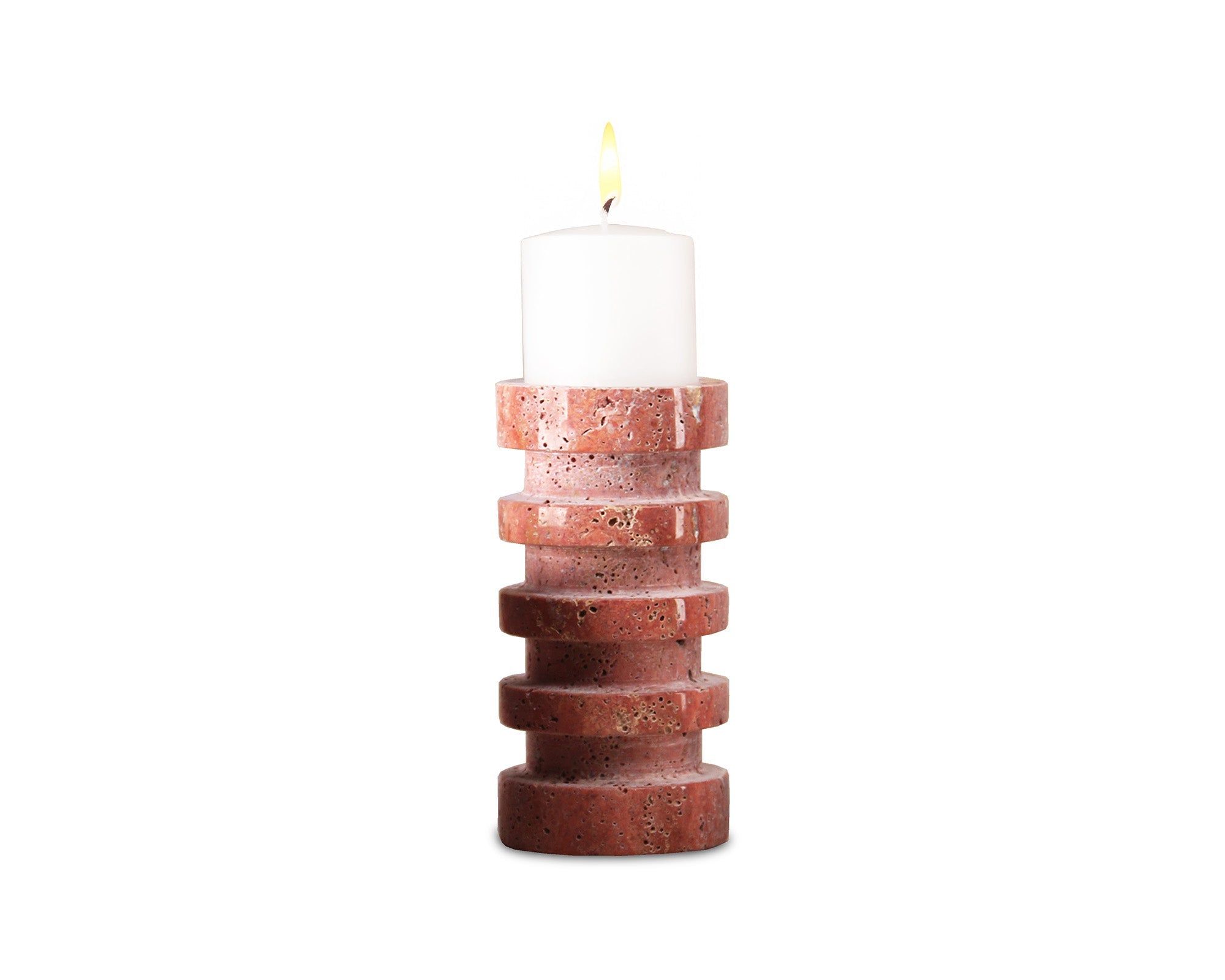 Crimson Rise Small Candle Holder - Red