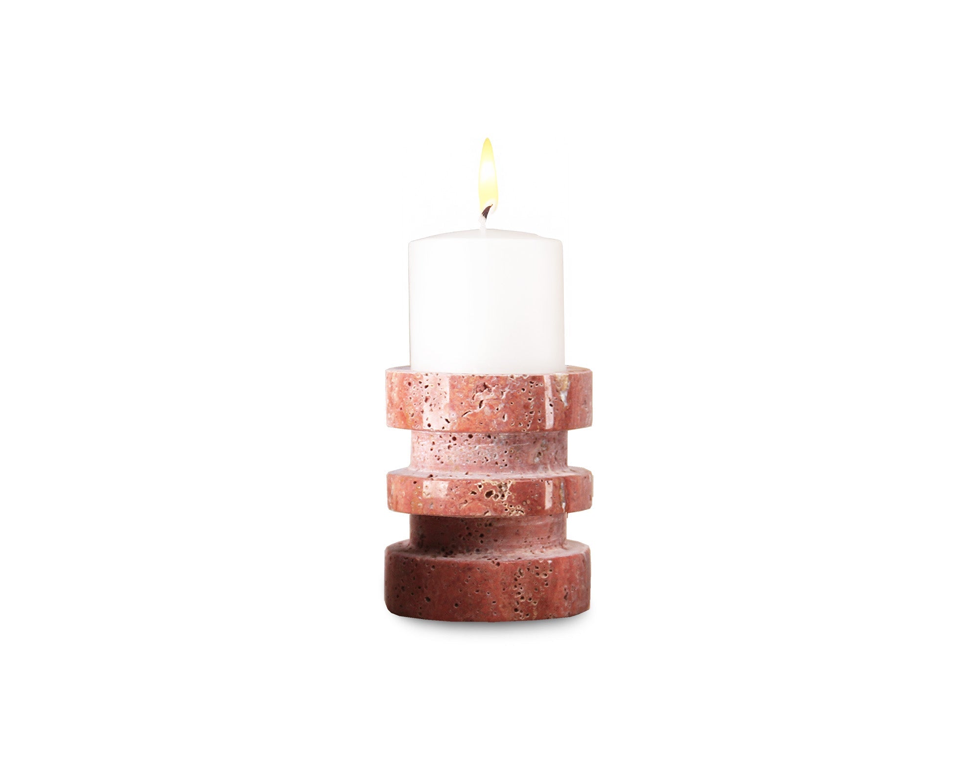 Crimson Rise Small Candle Holder - Red