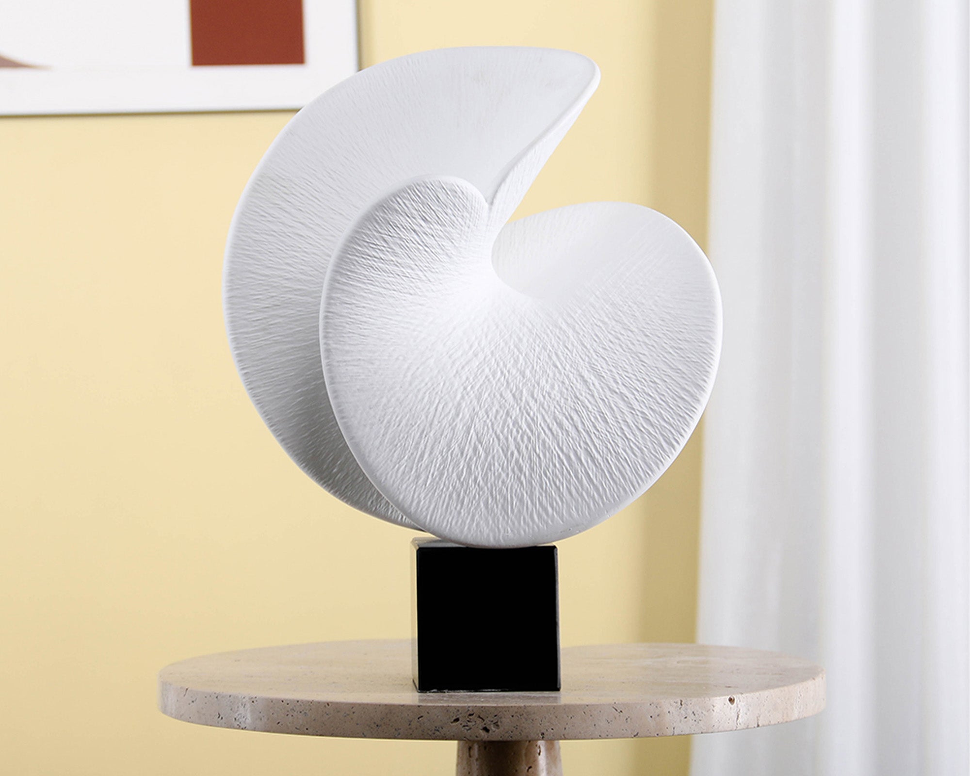 Nocturne Wave Sculpture - Black & White